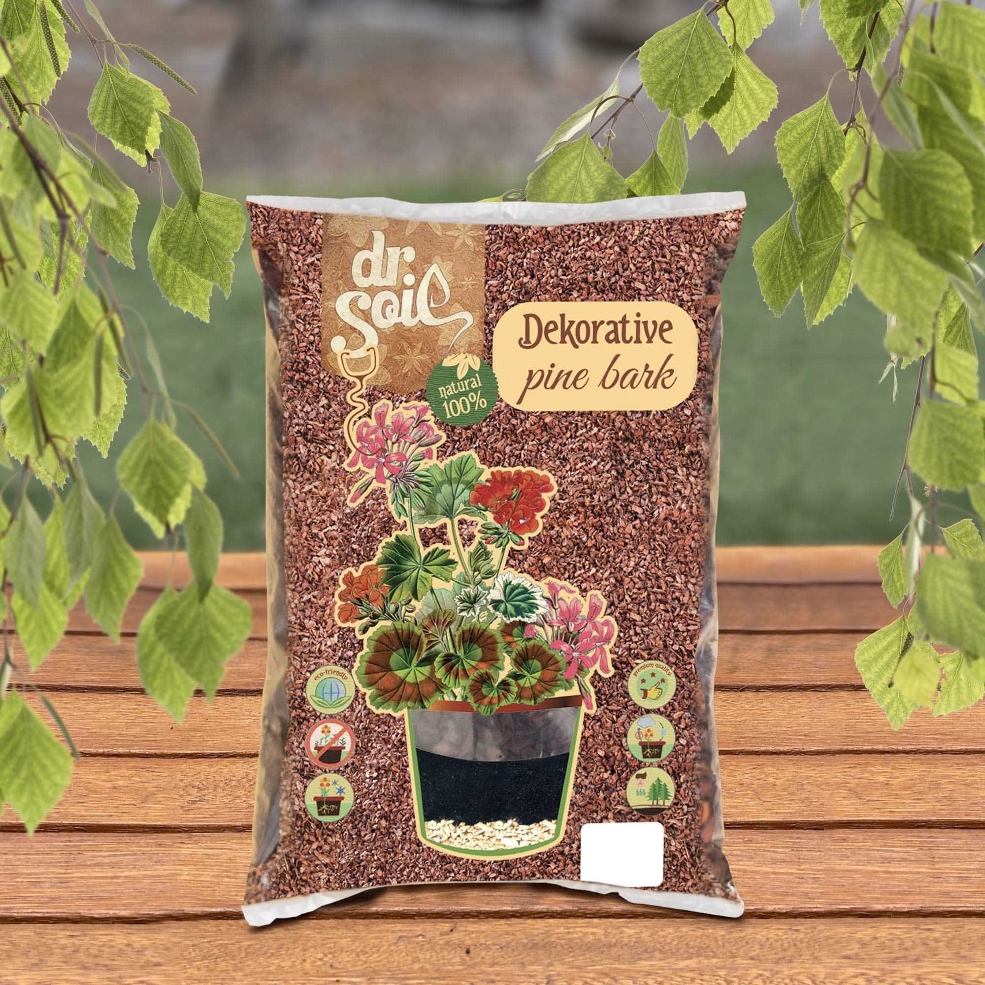 dr. Soil Rindenmulch Dr.Soil Dekorative Pinienrinde, 5 liter beutel, 5 l – Bild 3 von 4