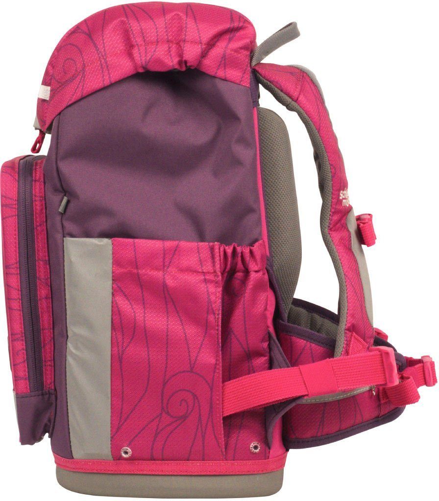 SCHOOL-MOOD® Schulranzen Rebel Air+, Luisa (Einhorn) (Set, 8-tlg), aus recyceltem Material