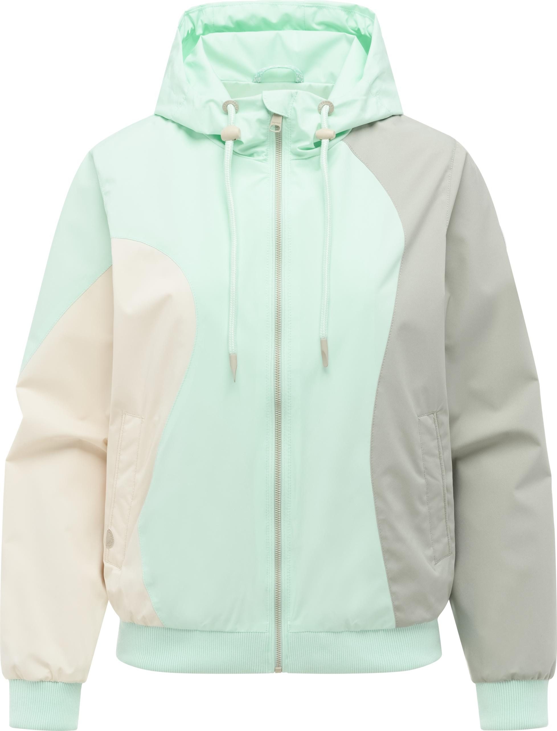 Ragwear Bomberjacke Oggie Block Damen Funktionsjacke mit Kapuze