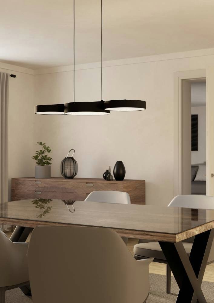 EGLO Hängeleuchte BARBANO-Z, Bluetooth, CCT - über Fernbedienung, Dimmfunktion, Ein-/Ausschalter, Farbsteuerung, Farbwechsel, Memoryfunktion, Nachtlichtfunktion, RGB, Smart Home, Weckerfunktion, dimmbar über Fernbedienung, mehrere Helligkeitsstufen, LED fest integriert, RGB, warmweiß - kaltweiß, App und Sprachsteuerung Alexa, ‎82 x 30 x 110 cm, exkl. Fernbedienung