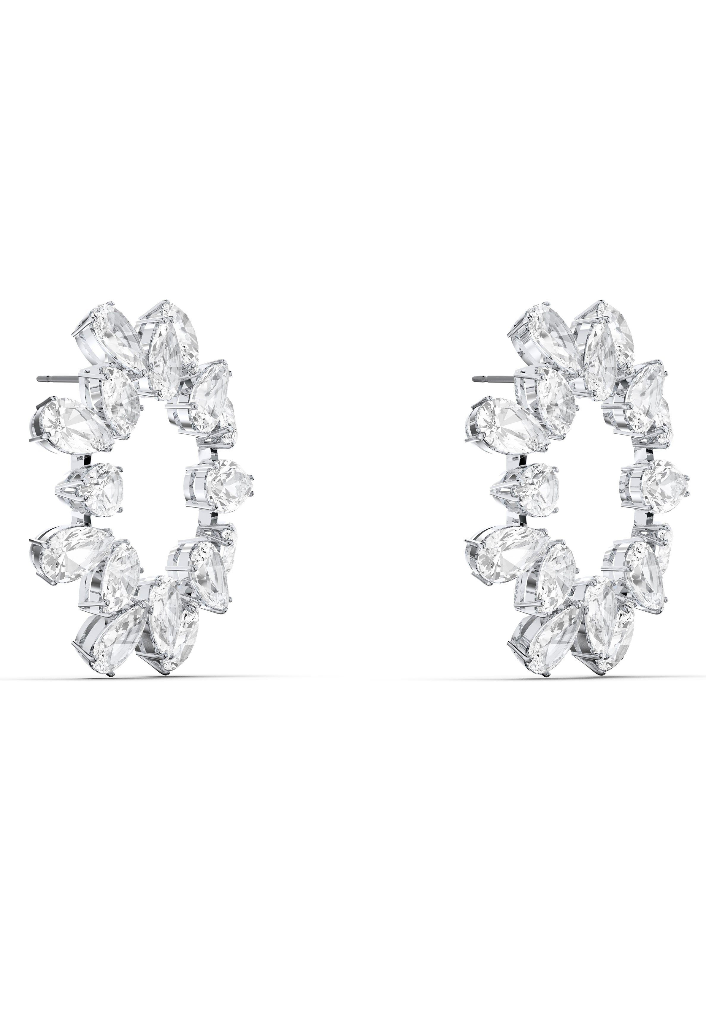 Swarovski Paar Ohrstecker Matrix Baguette Kreis, mit Swarovski® Kristall