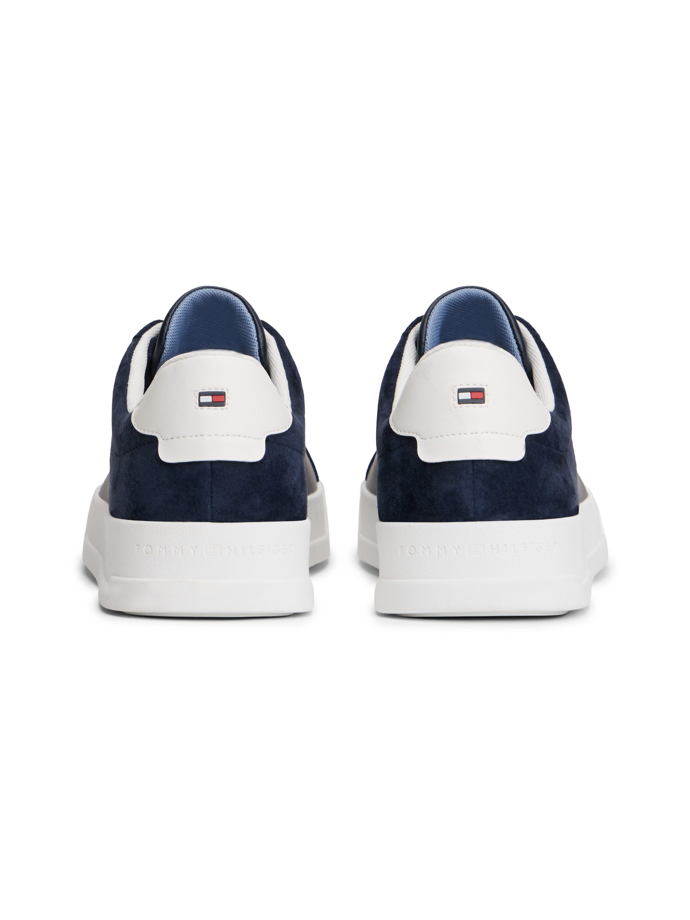 Tommy Hilfiger TH COURT MIX NUBUCK Sneaker, Freizeitschuh, Halbschuh, Schnürer mit zwei Logoschriftzügen