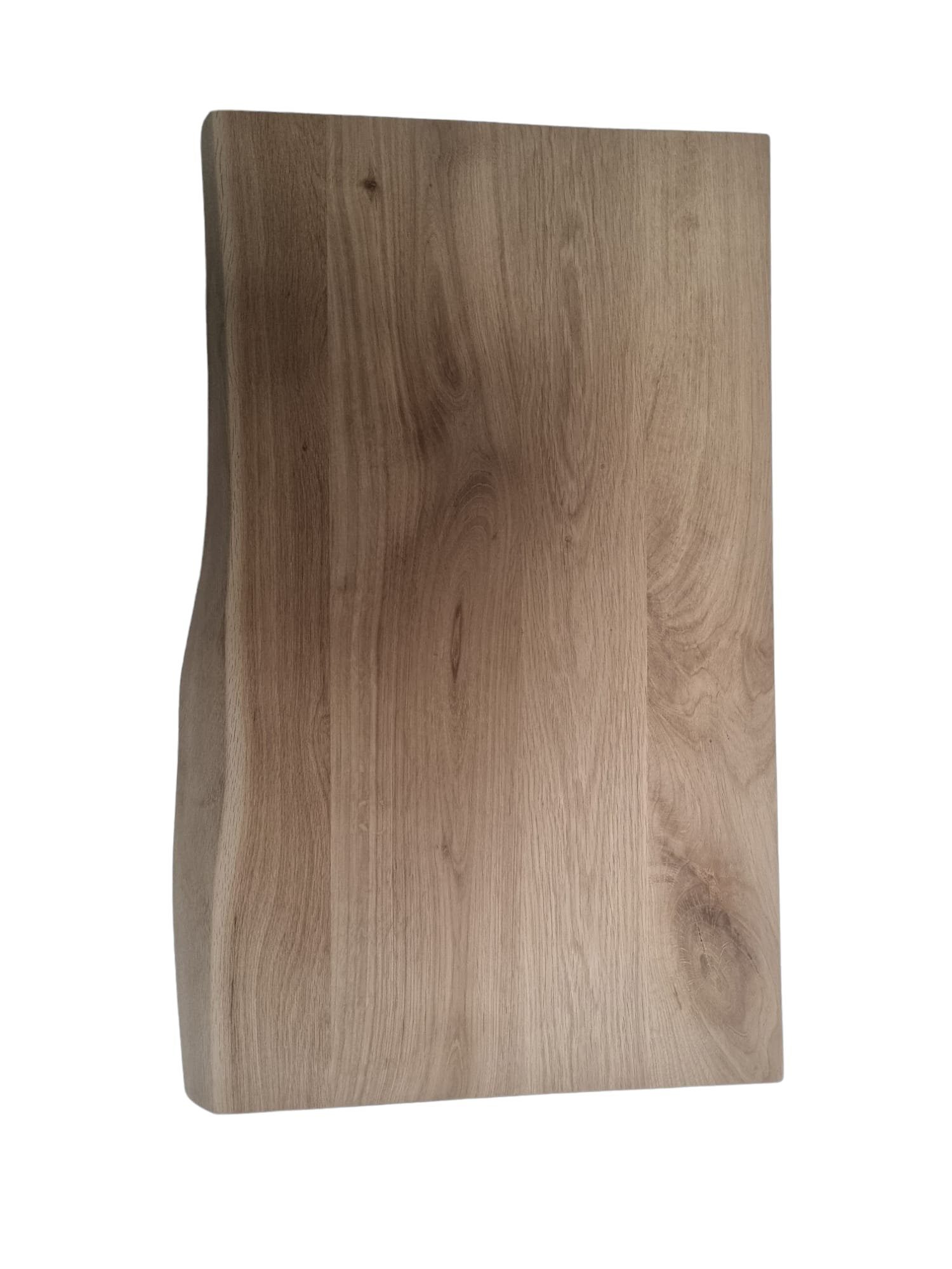 DM-Handel Waschtischplatte Eiche Holz Раковиныplatte (massiv Holz Waschtisch, Naturkante Раковины, von 40 cm bis 120 cm Breit), 4 cm stark