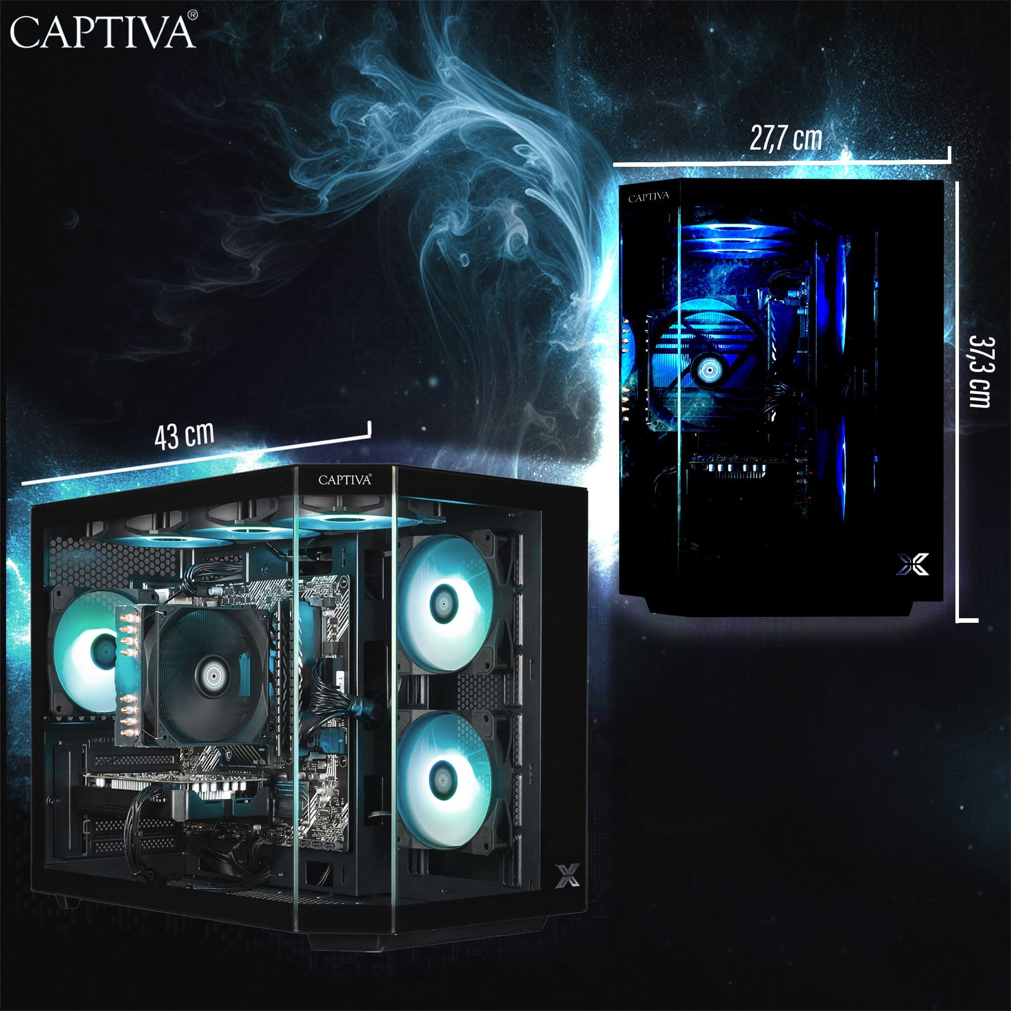 CAPTIVA Advanced Gaming I92-526 PC (Intel Core i5 14400F, GeForce® RTX™ 5060, 32 GB RAM, 1000 GB SSD, Luftkühlung, WLAN, Windows 11 Home)