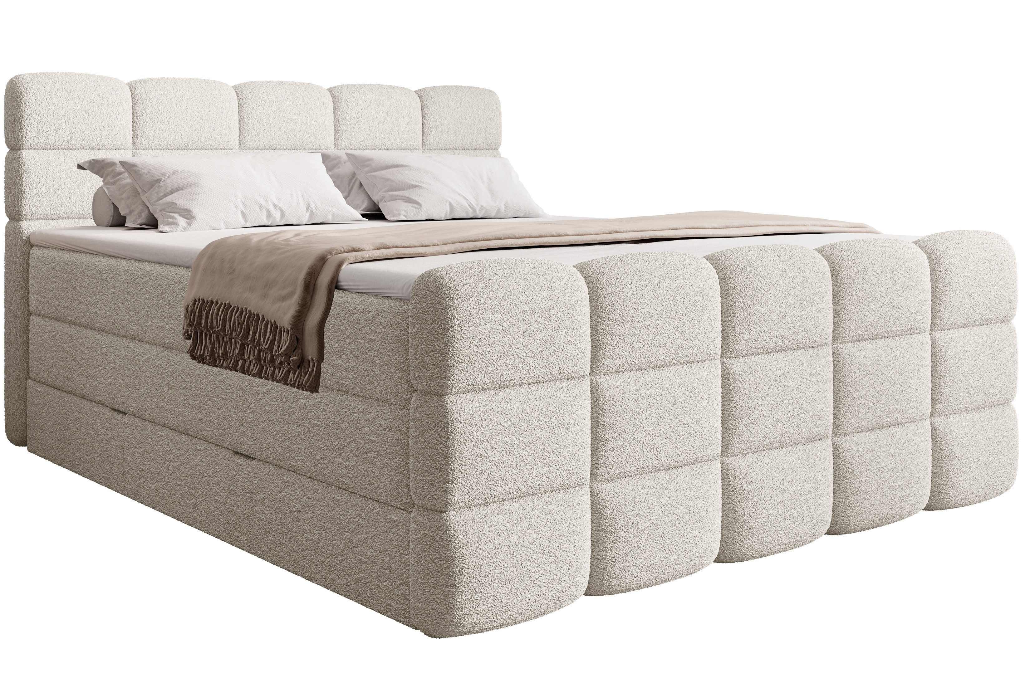 wonello Boxspringbett Carenzo, Doppelbett mit Bettkasten, günstig online kaufen