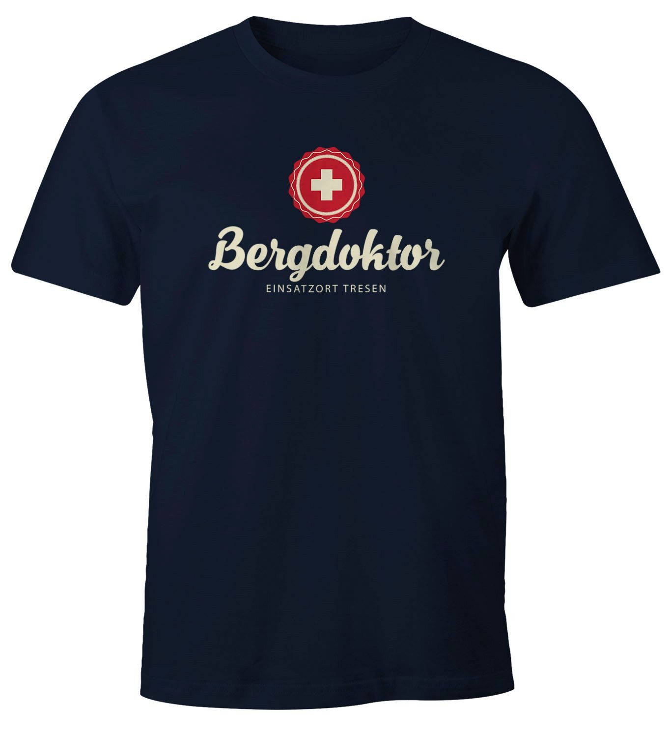 Print-Shirt Herren T-Shirt Bergdoktor Après Ski Hüttengaudi Ski-Party Fun-Shirt