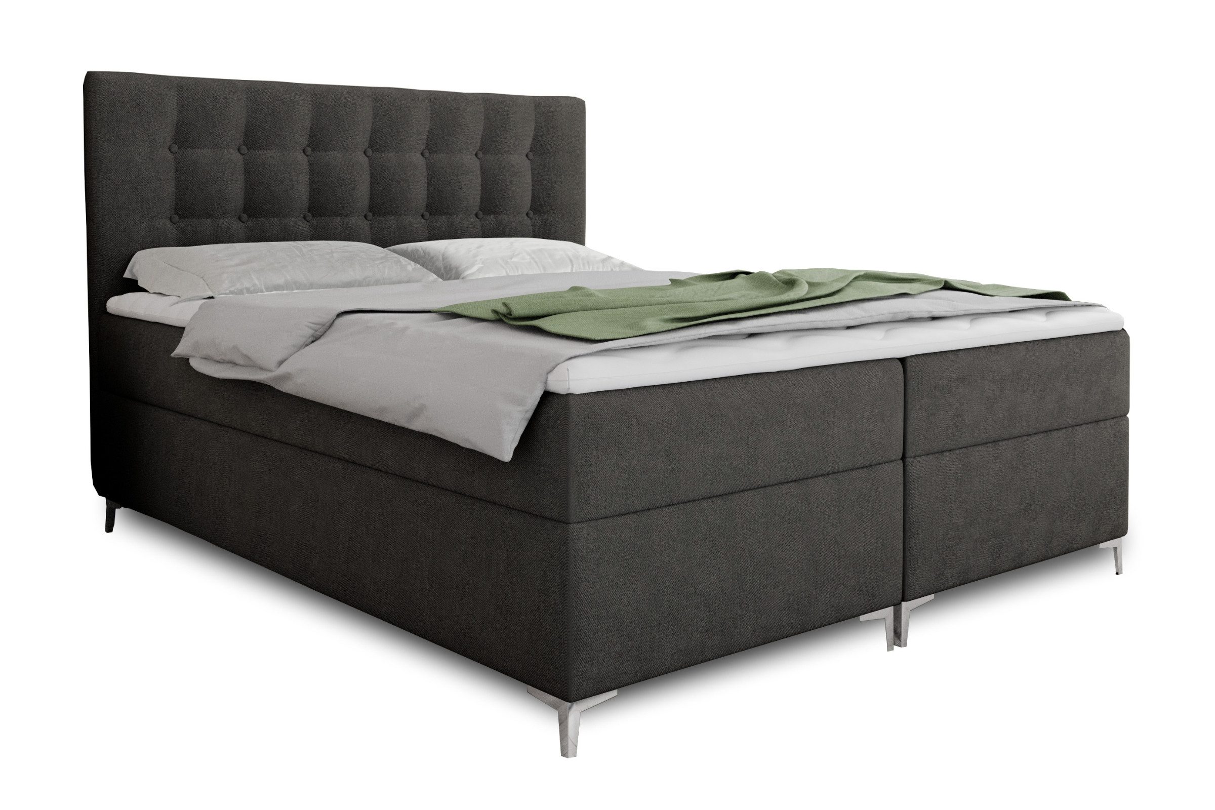 Deine Möbel 24 Boxspringbett Bett ERIK mit Bonell-Federkernmatratze H3 inkl. Topper (120z200 cm 140x200 cm, 160x200 cm, 180x200 cm, 200x200 cm)