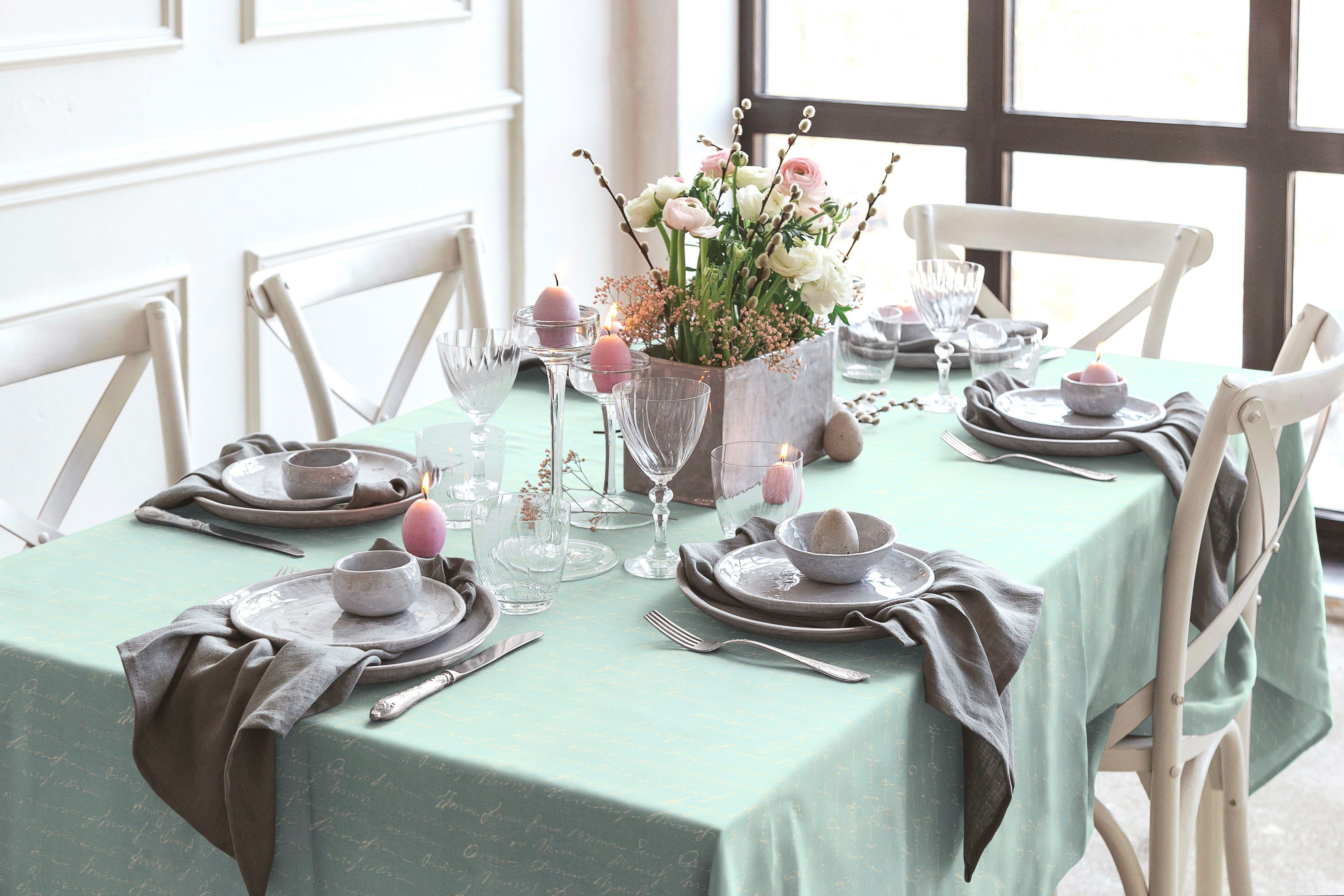 Adam Tischdecke Scribble (1-tlg), aus Leinen und Bio-Baumwolle,Made in Germany