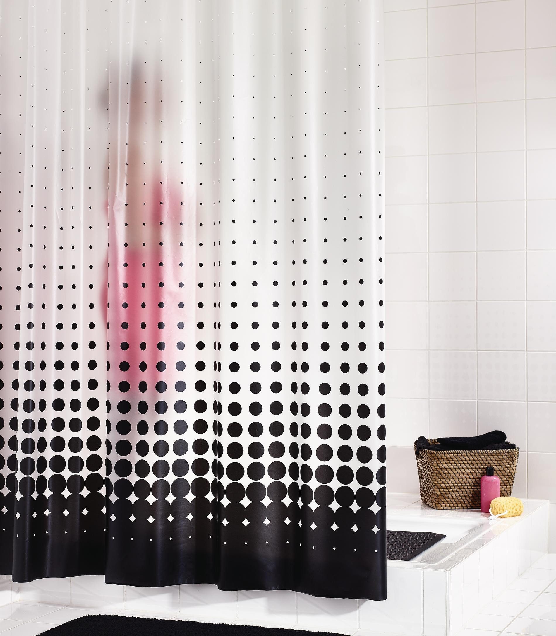 Ridder Duschvorhang Blacky Semitransparent-schwarz Breite 120 günstig online kaufen