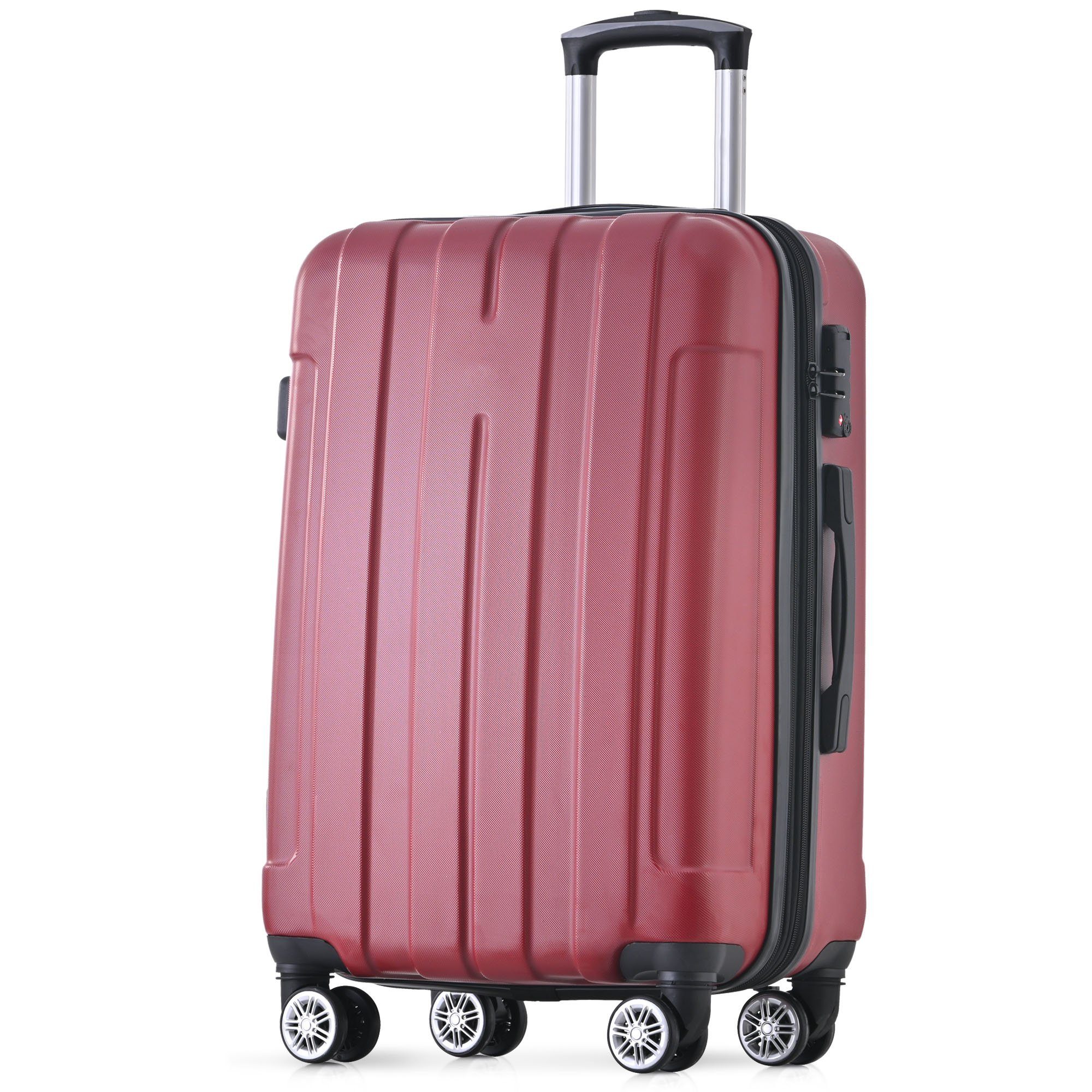 Hartschalen-Trolley Hartschalen-Handgepäck, 4 Rollen, Koffer mit TSA-Schloss und Universalrad, Erweiterbar Seitengriff