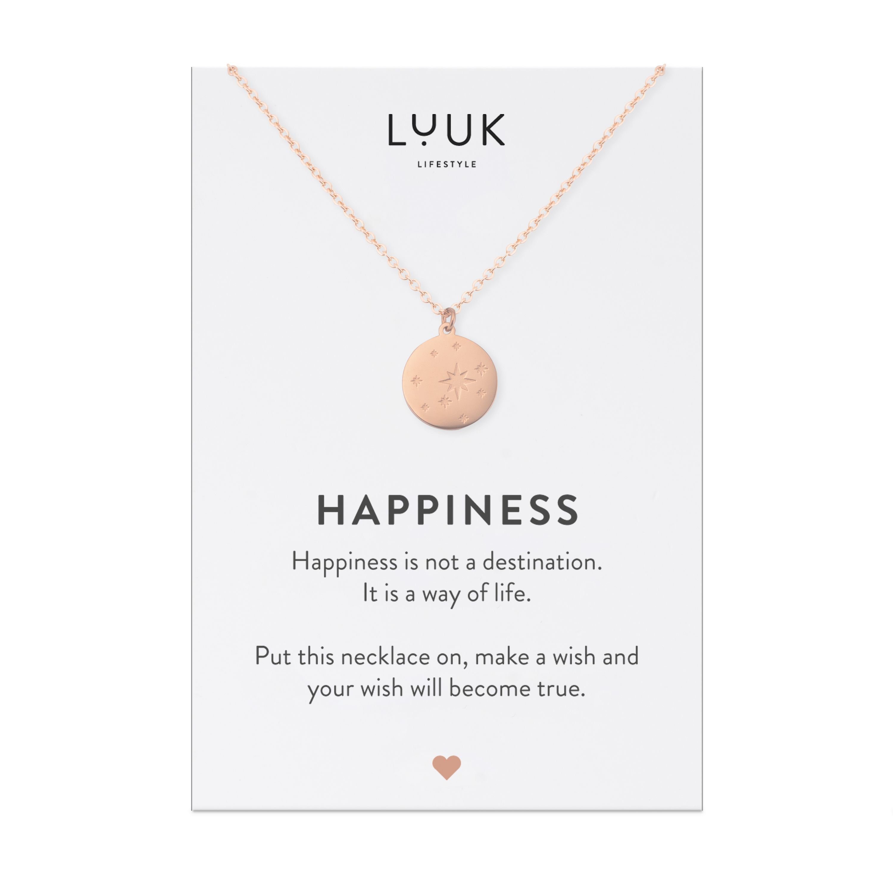 LUUK LIFESTYLE Kette mit Anhänger Sternenhimmel, Geschenkidee für Frauen, Freundin, schlicht
