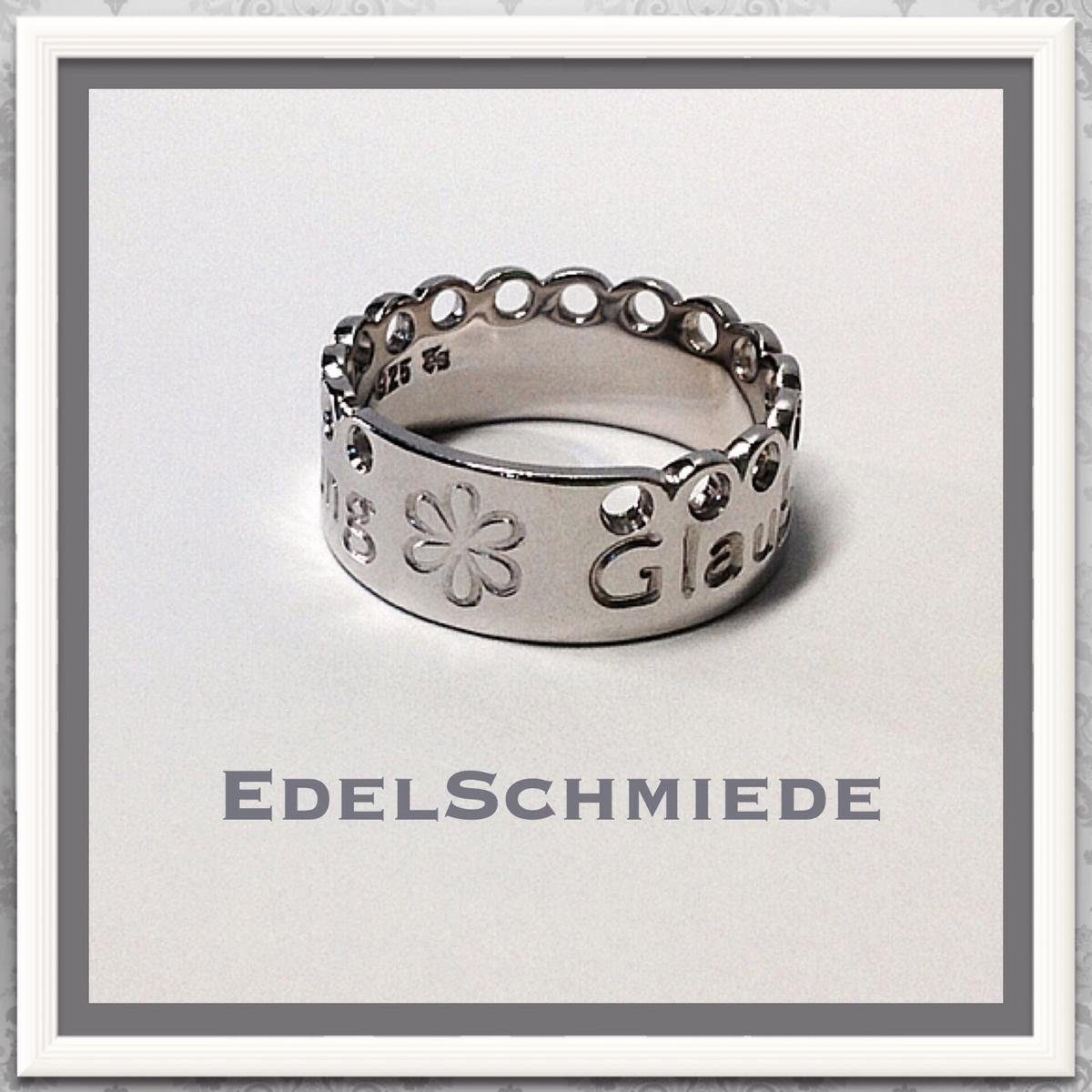 Edelschmiede925 Silberring Edelschmiede925 Glaube, Liebe, Hoffnung als