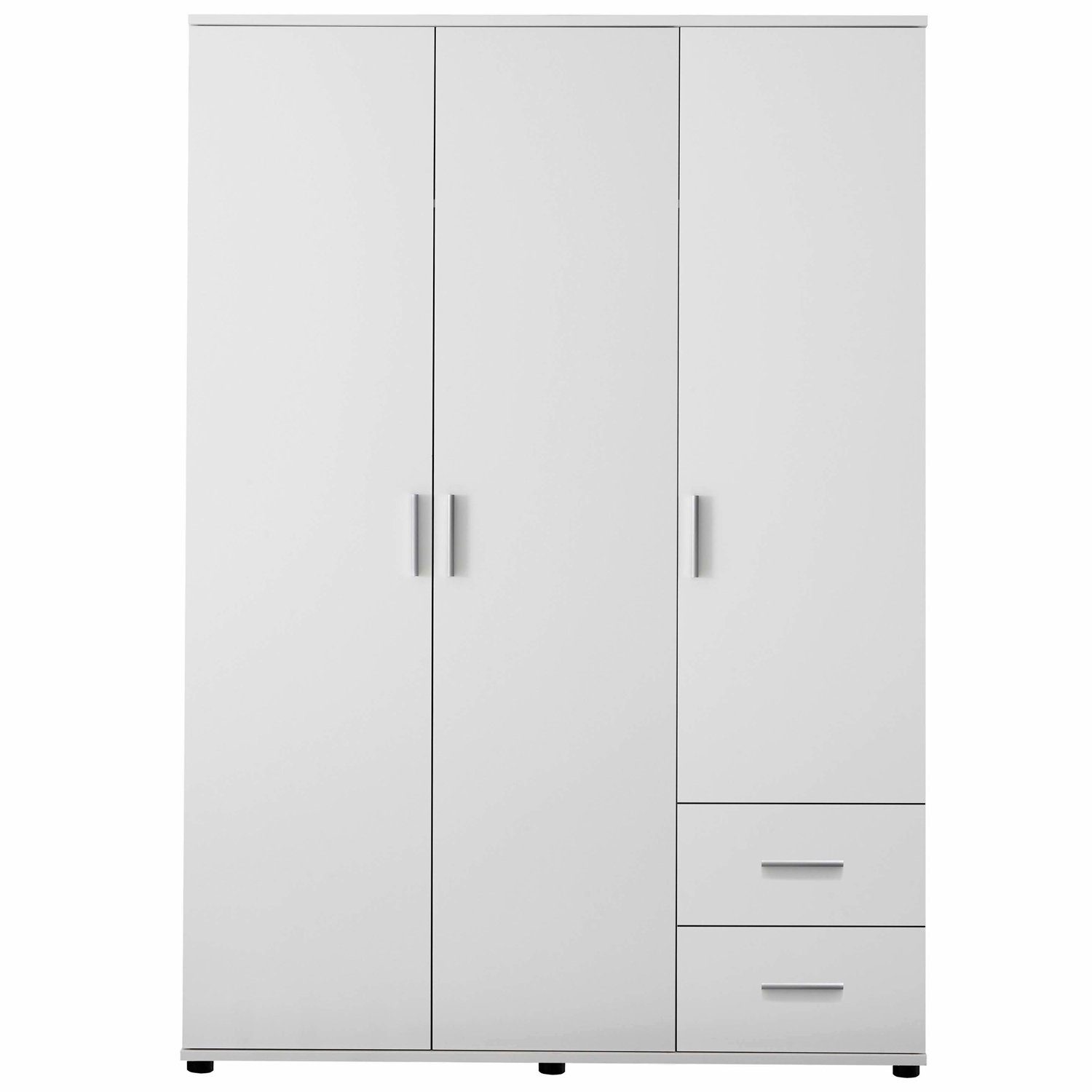 cm Weiß, H Schrank) B 115 cm, Türen, 191 Schubladen Begabino x BIBO, (1 Drehtürenschrank 3 2