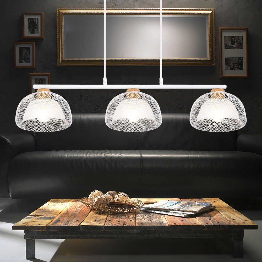 LED Pendel Strahler Decken Lampe weiß Wohn Ess Zimmer Beleuchtung Hänge Leuchte 