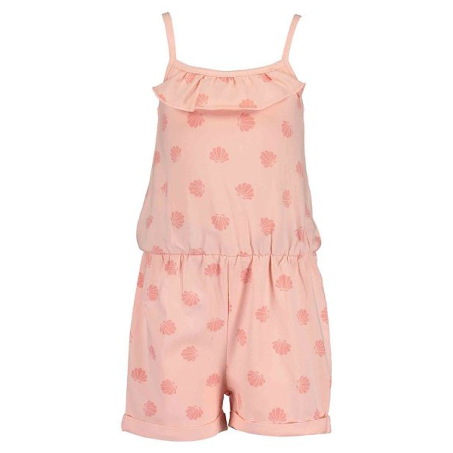 Kinder Overall Jumpsuit Mädchen - Spaghettiträgern mit Sweatshorts Blue Seven Muschel-Print