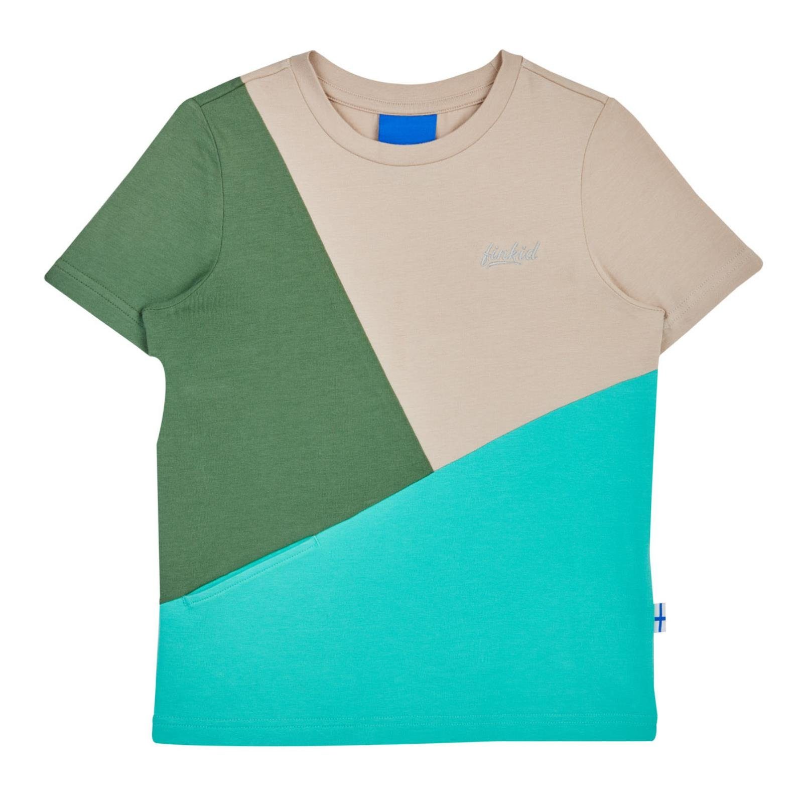 Kinder - pebble/waterfall Finkid T-Shirt Ankkuri Finkid T-Shirt Pebble Bluefall (1-tlg)