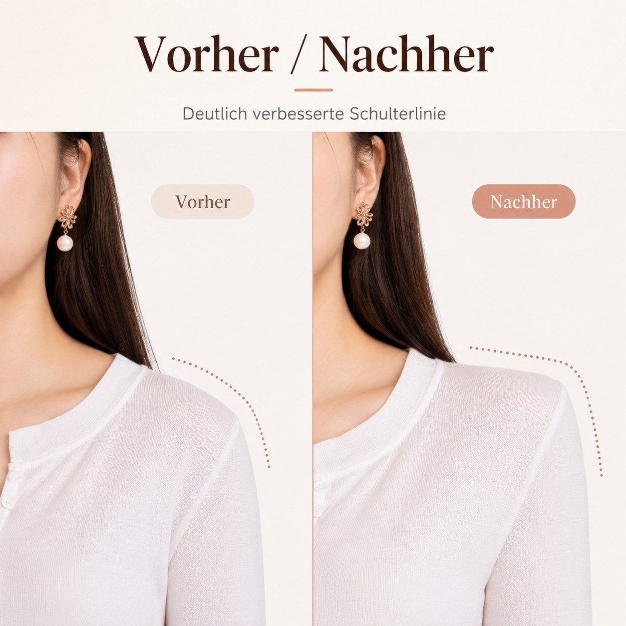VEKROBOT Schulterpolster 1 Paar ultradünne Silikon Schulterpolster für Damen natürlich bequem, Unisex Selbstklebende Schulterpolster für schräge Schultern – Bild 5 von 5