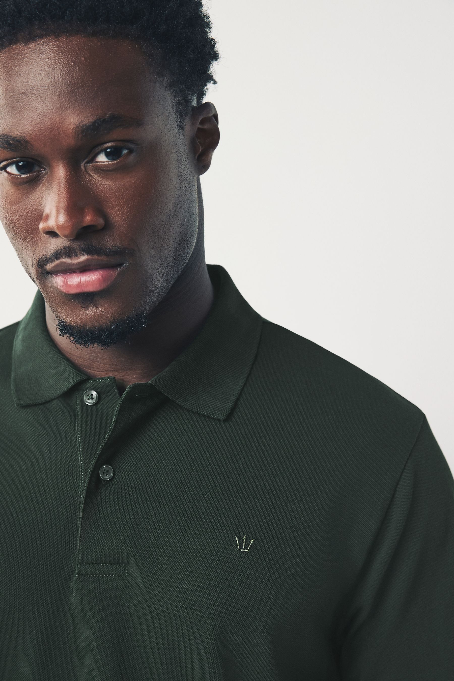 Next Langarm-Poloshirt Regular Fit Lärmeliges Pikee-Poloshirt (1-tlg)