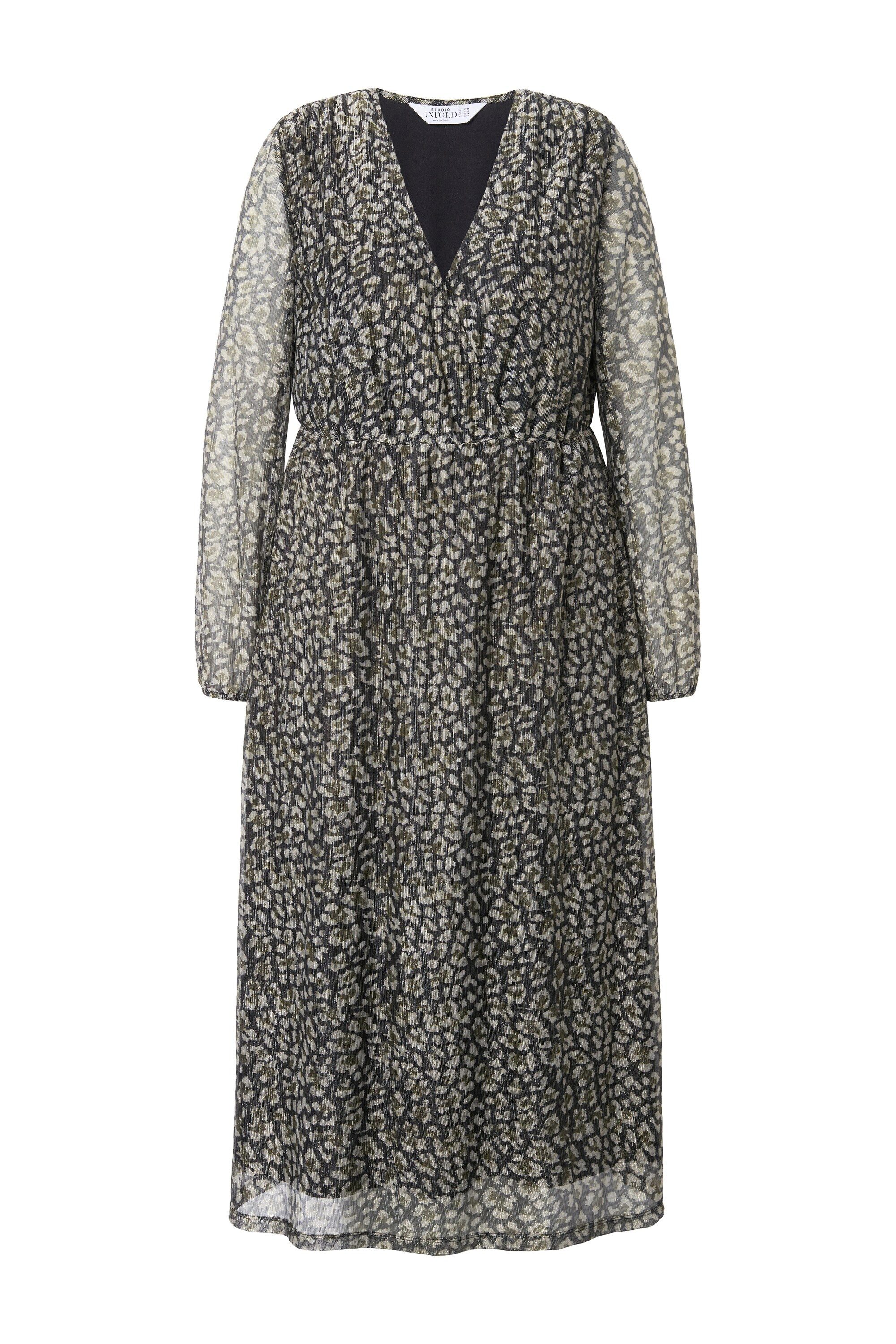 Studio Untold Maxikleid Maxi-Meshkleid A-Line Leo-Print günstig online kaufen