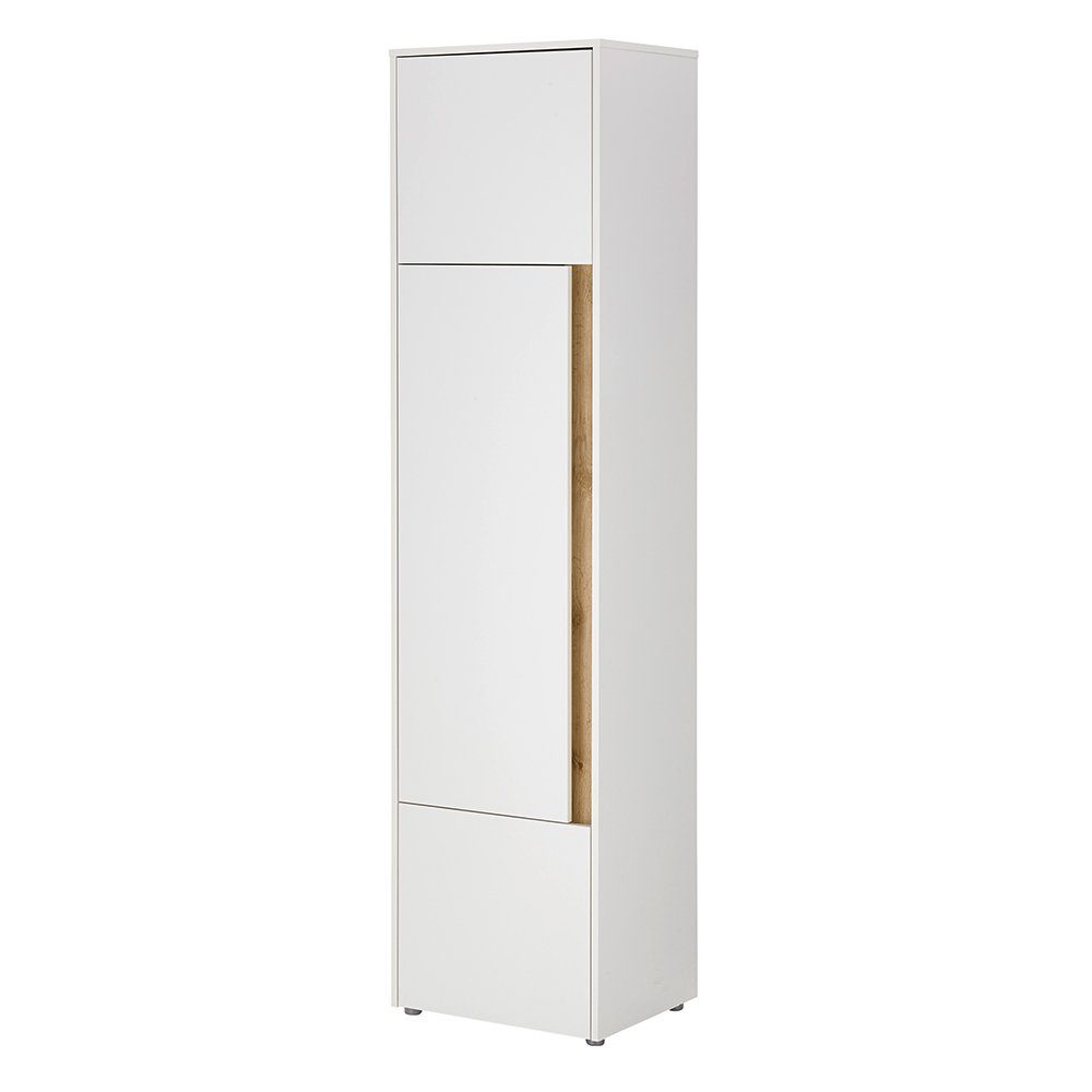 Lomadox Stauraumschrank CRISP-61 anthrazit mit Wotan Eiche, Tür beidseitig montierbar, ca. 50/200/40 cm