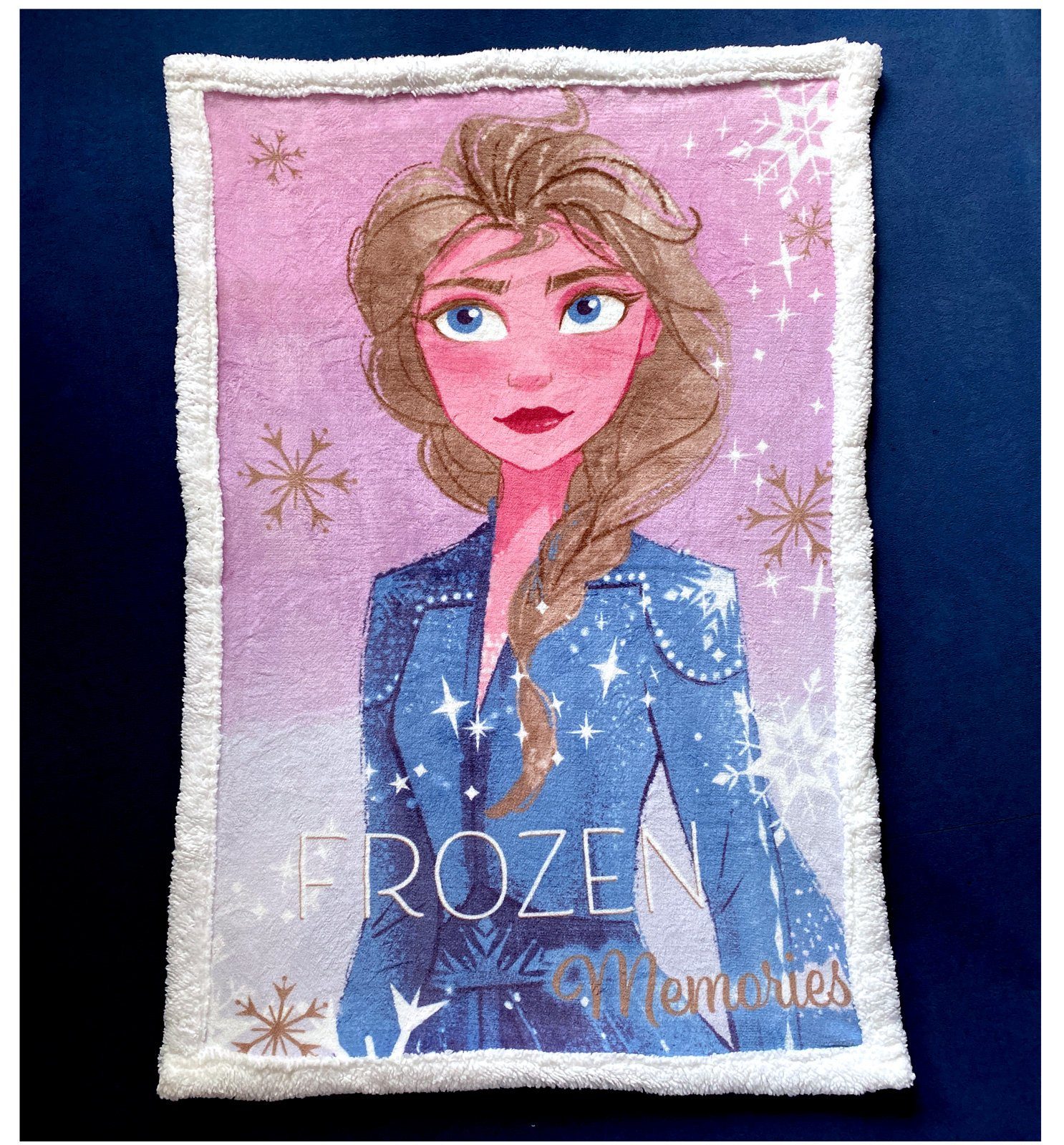 Kinderdecke heimtexland ® Disney Frozen Kuscheldecke super weiche Sherpa Plüsch, heimtexland