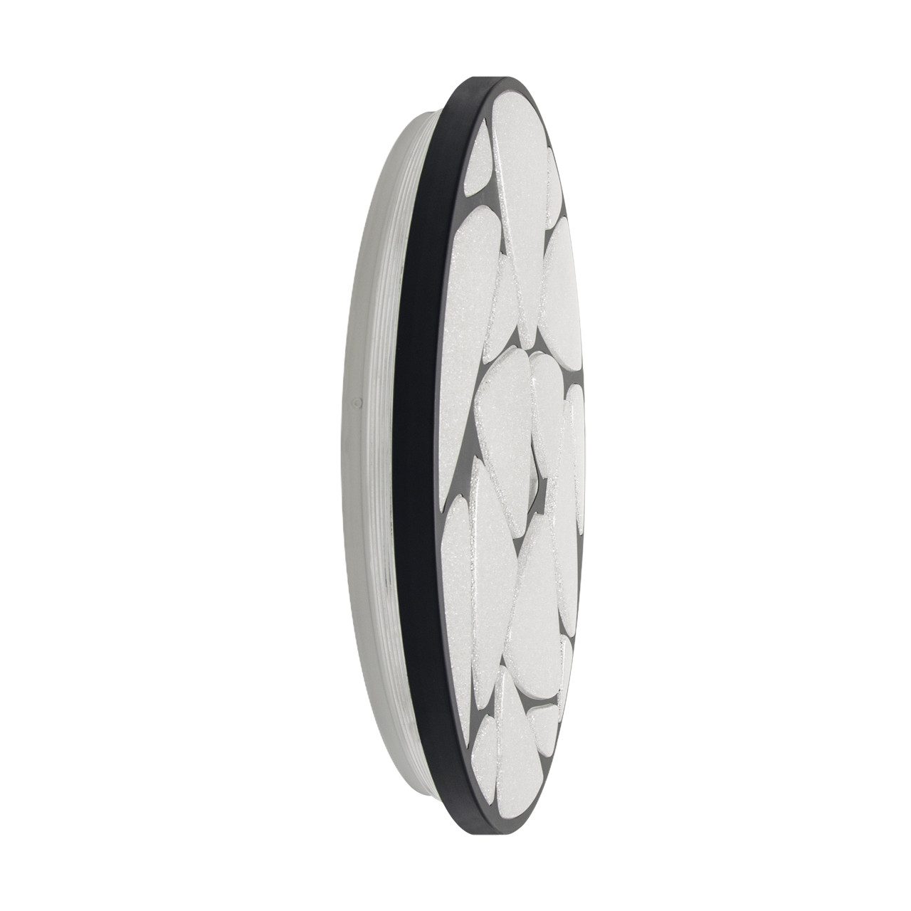 Licht-Erlebnisse Deckenleuchte GRETA, LED, Neutralweiß, LED Dimmer Metall rund D: 49,5 cm IP44 Schwarz Weiß 5780 lm