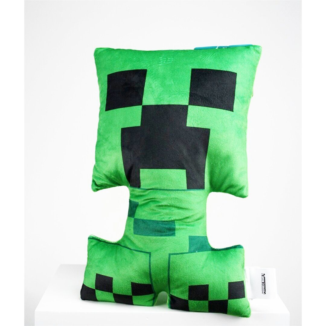 Minecraft Dekokissen Gamer Minecraft Creeper 3D Form Kissen Dekokissen 40x25 cm