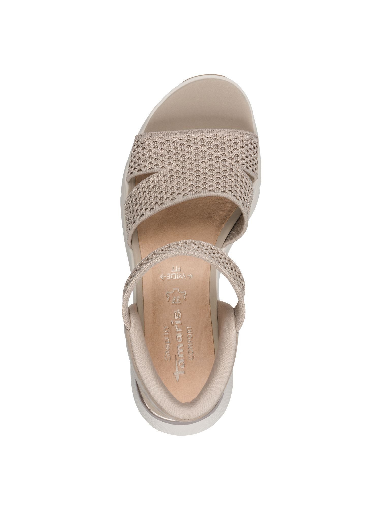 Tamaris WIDE FIT STEP IN, comfortFit Frauen kein Absatz Plateausandaletten comfortFit