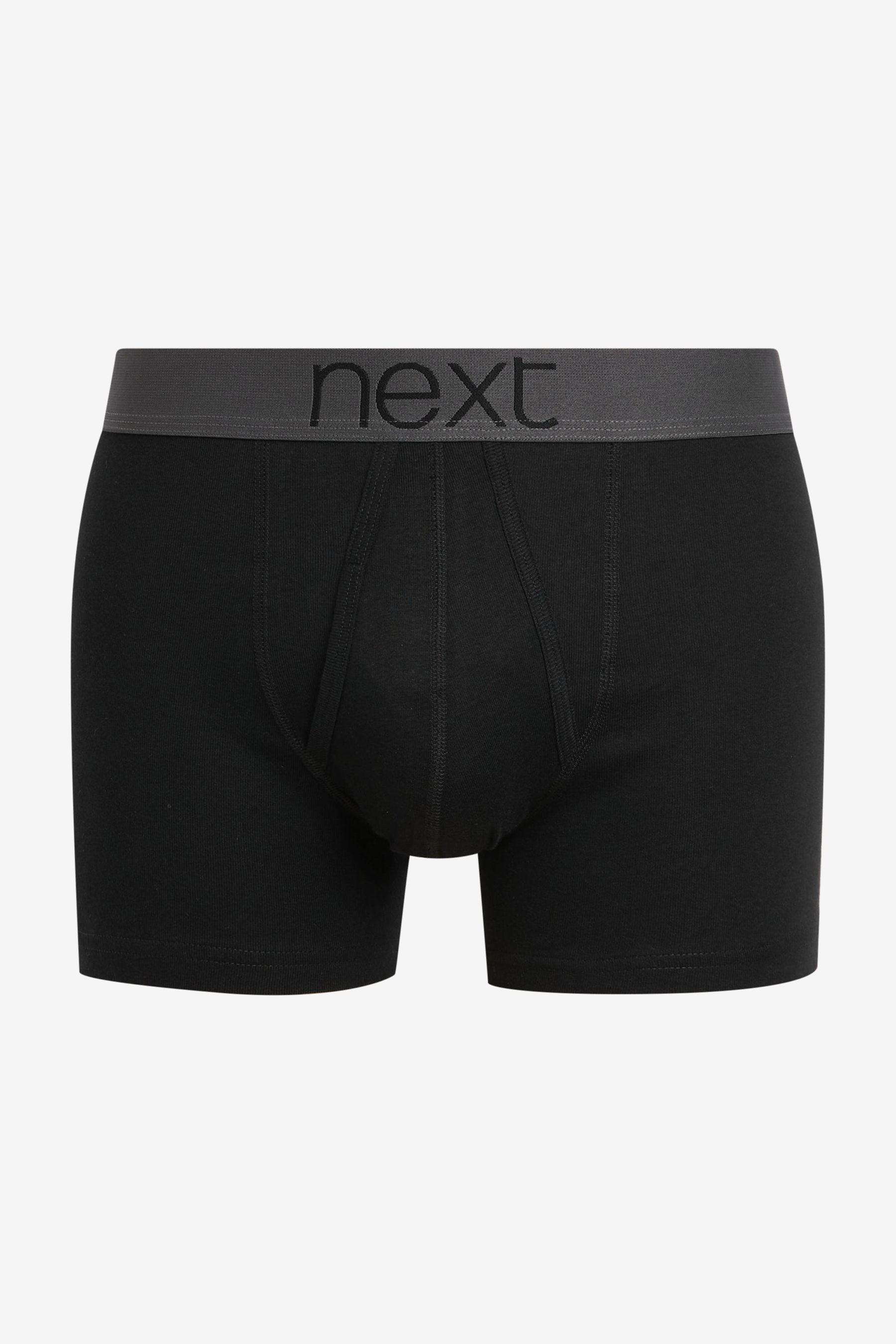 x Baumwolle Black Unterhosen Boxer mit aus reiner (10-St) A-Naht Next 10