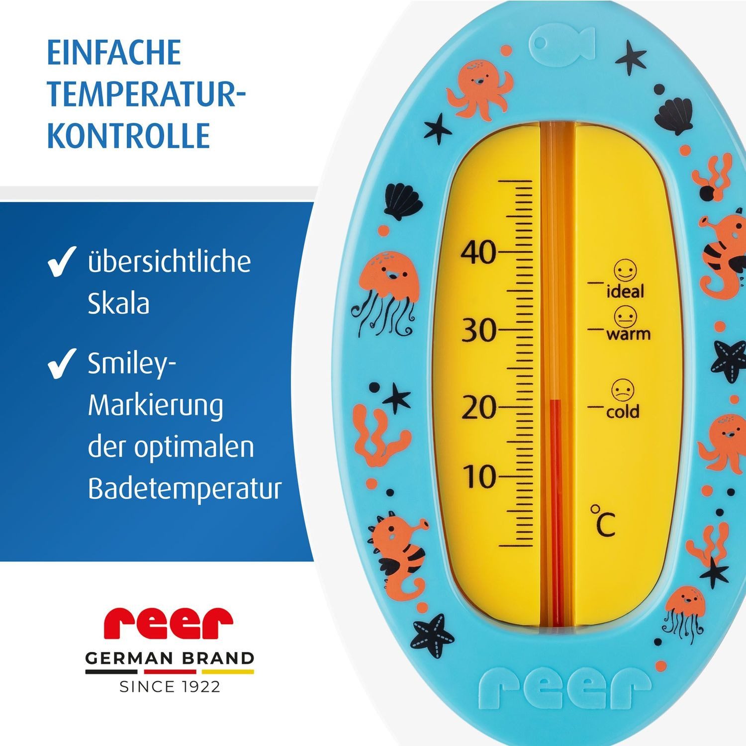 Reer Badethermometer Blau, 1-tlg.