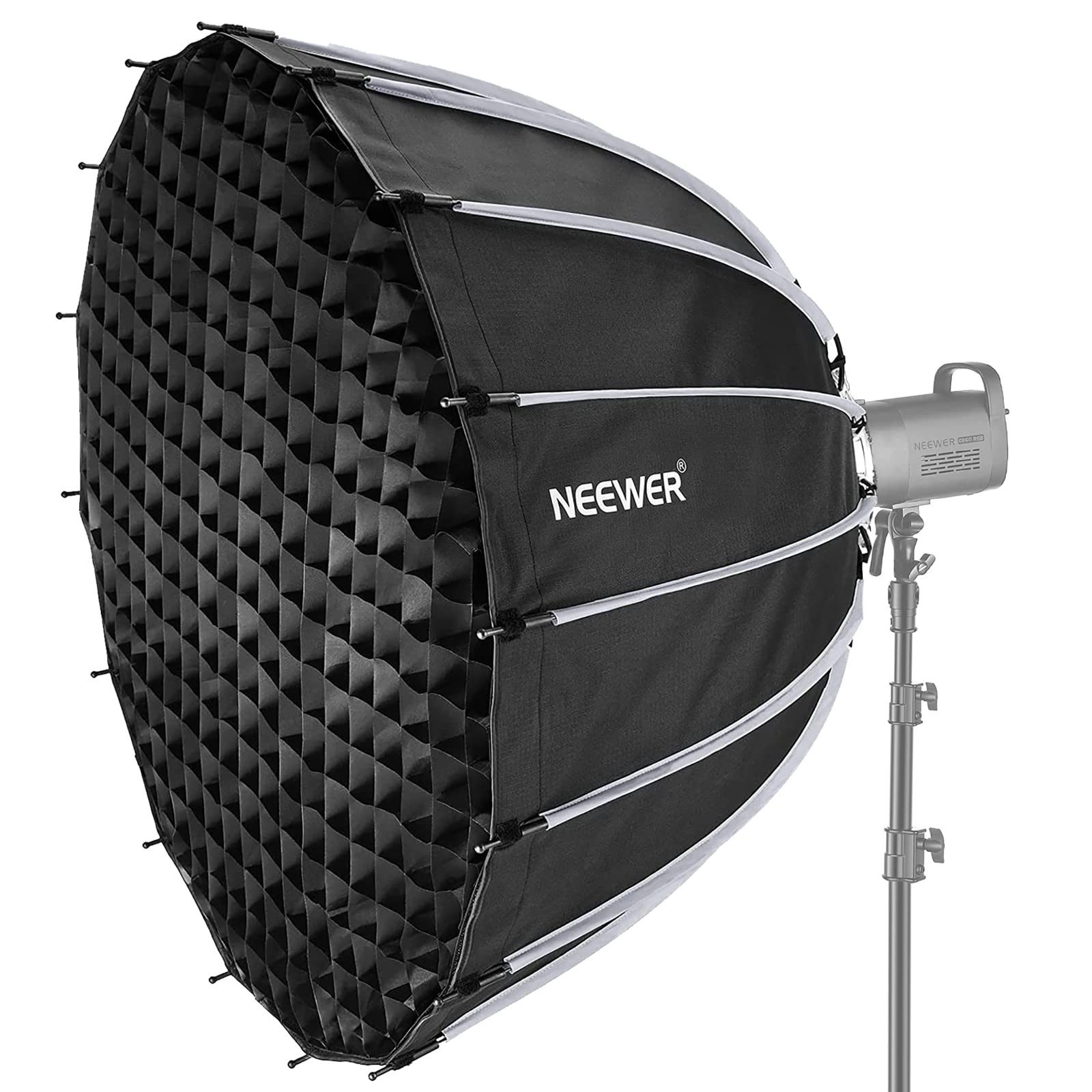 Neewer Softbox SF120Q 120cm Parabolic Softbox Bowens Schnellaufbau, Schnellfaltstruktur
