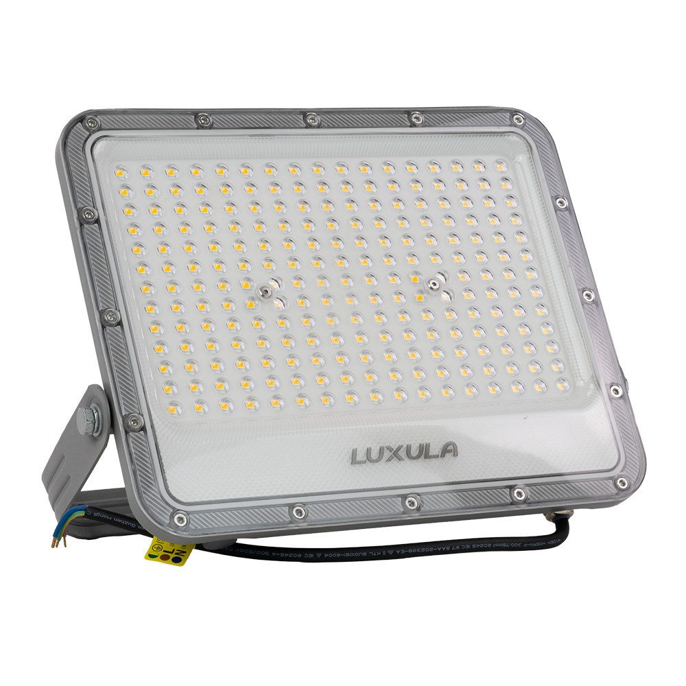 LUXULA LED Flutlichtstrahler LUXULA LED Fluter 150 W 4000 K Neutralweiß Grau, LED fest integriert, Neutralweiß