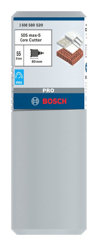 Thumbnail - BOSCH Universalbohrer Pro SDS max-5, Hohlbohrkrone, 55 x 80 x 109 mm