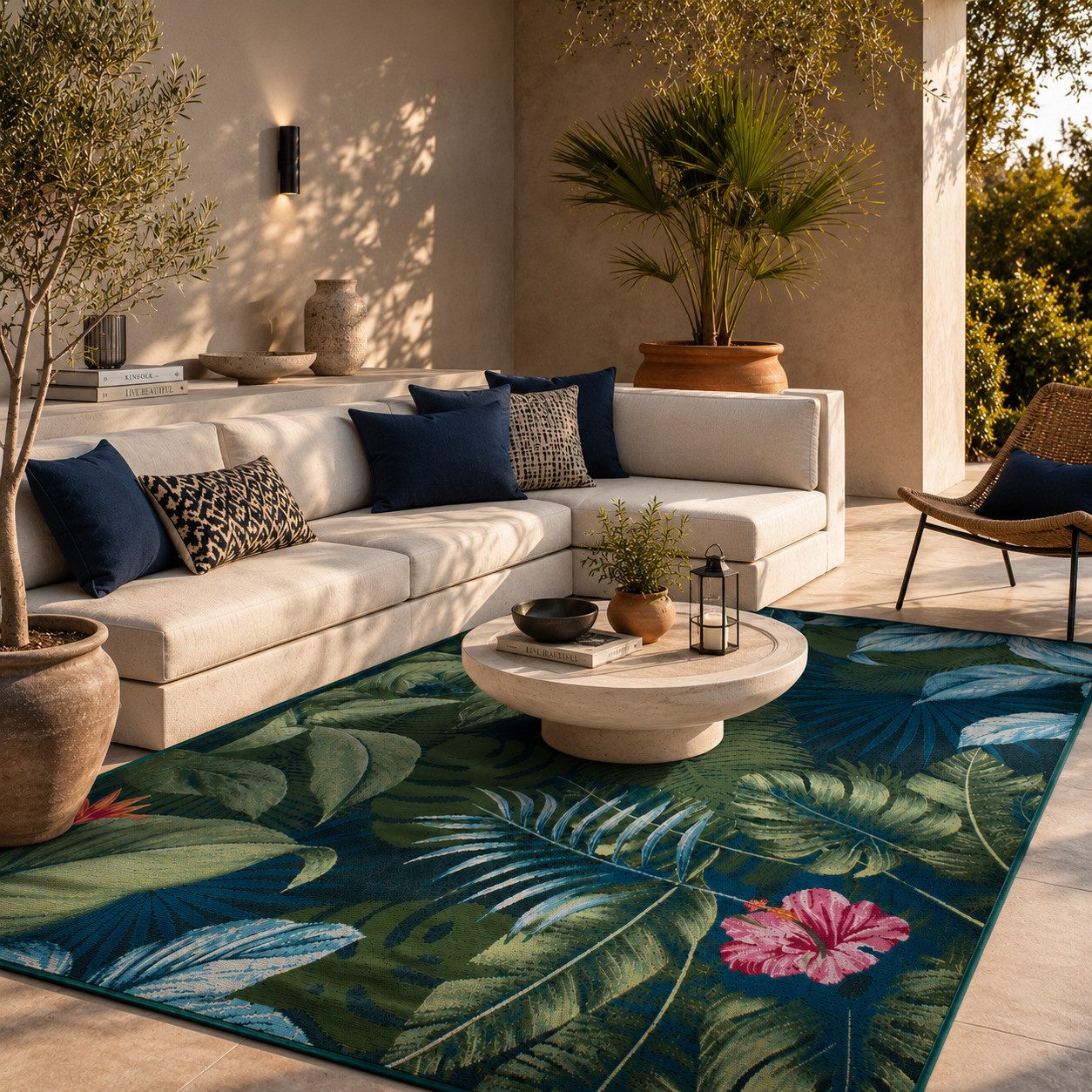 Pergamon Outdoorteppich In- & Outdoor Teppich Malibu, Rechteckig, Höhe: 4 mm