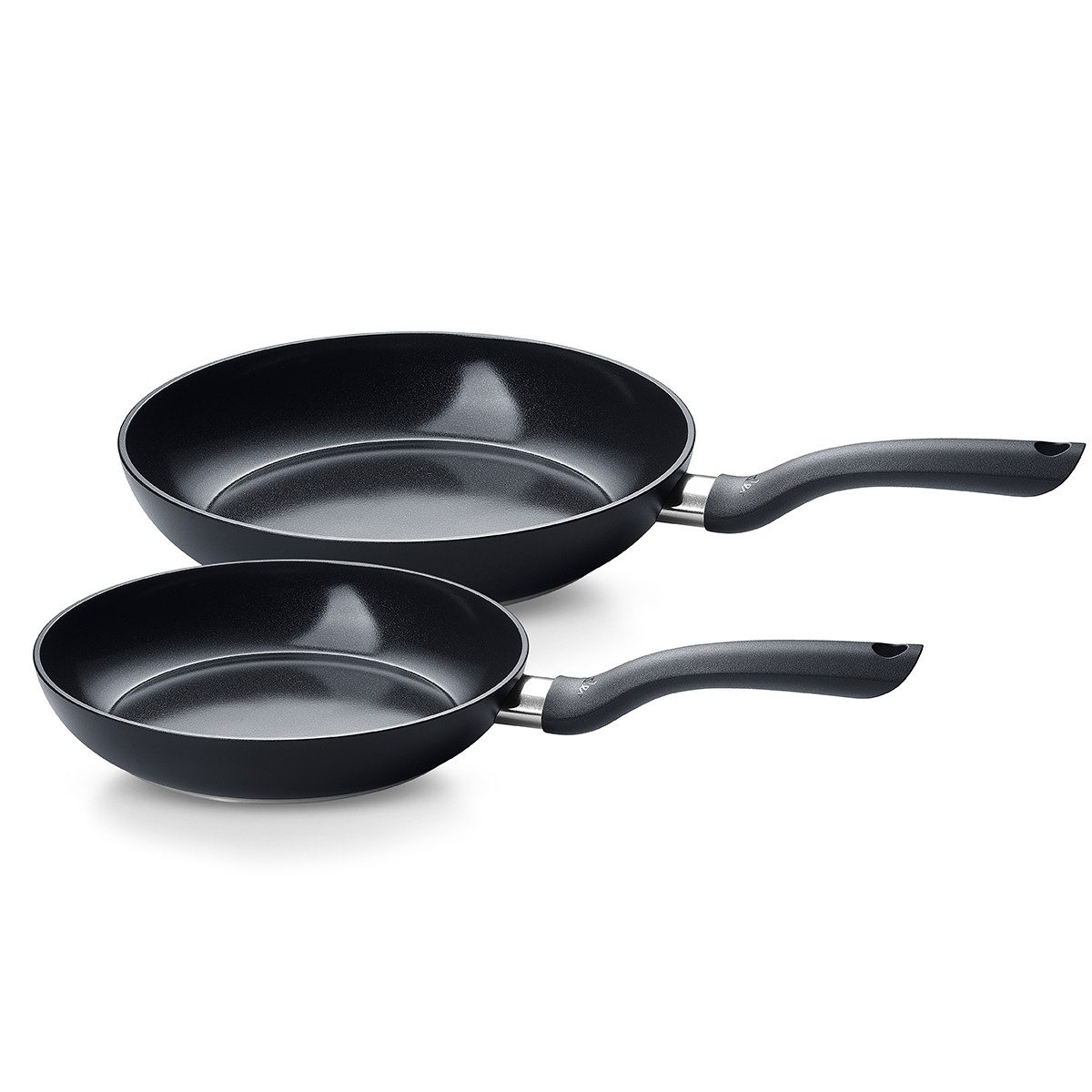 Fissler Pfannen-Set Essential, Aluminium (Set, 2-tlg., je 1x Keramikpfanne 24 + 28 cm), leicht zu reinigen, Made in Germany