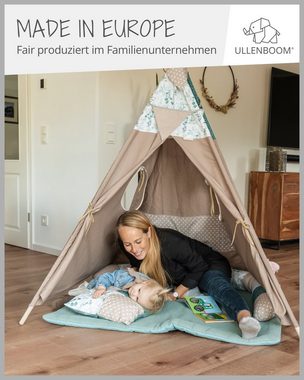 ULLENBOOM ® Spielzelt Tipi-Zelt für Kinder Blau Hellblau Grau, Indoor & Outdoor geeignet Spielzelt für das Kinderzimmer, In vielen Designs