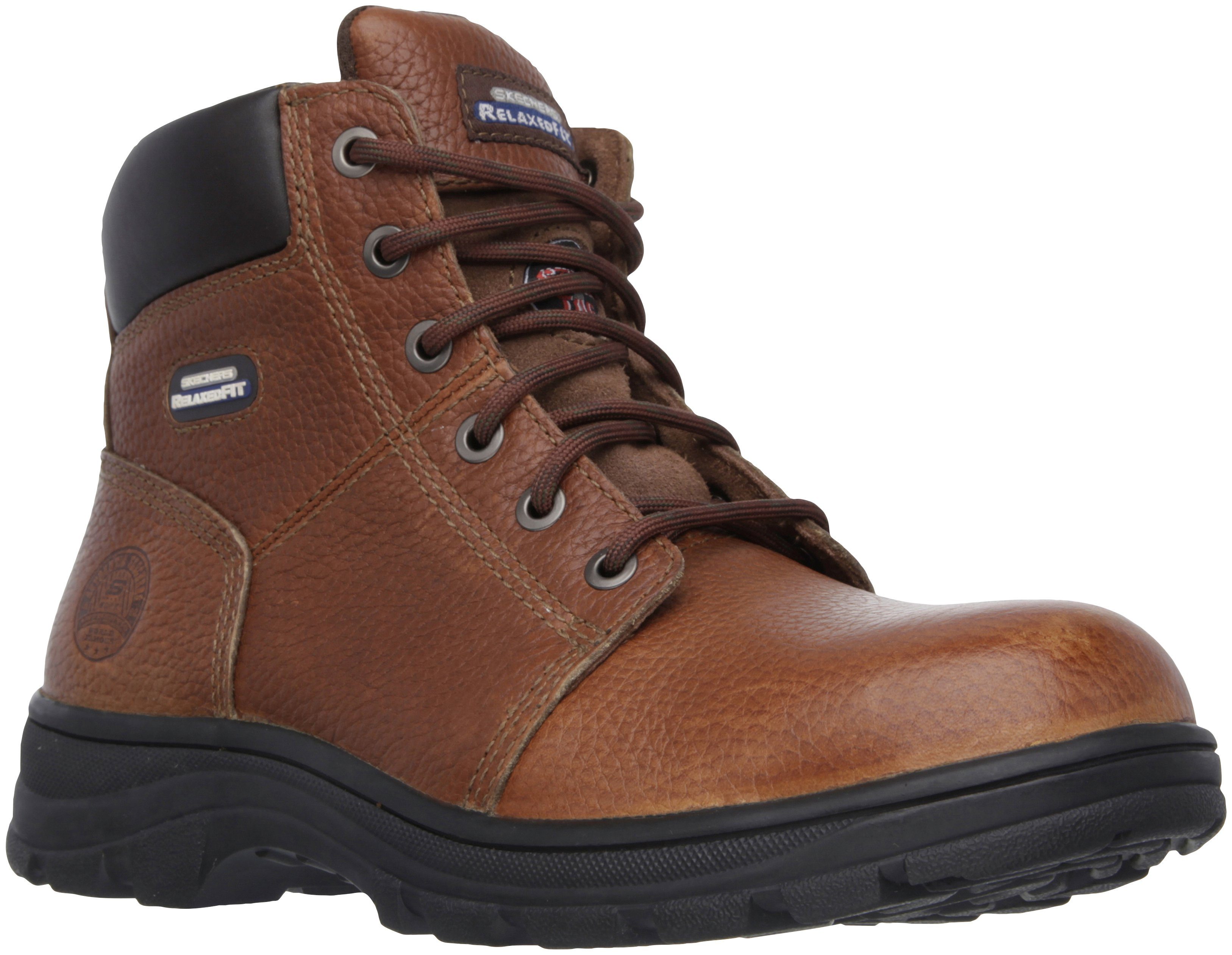 Skechers WORKSHIRE Sicherheitsstiefel SB FO klassischer mit SRA, Memory Lederstiefel Foam Einlegesohle