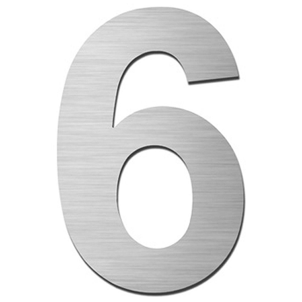 MOCAVI Briefkasten Hausnummer HS60 Edelstahl V4A selbstklebend ca. 8,5 - 12 cm