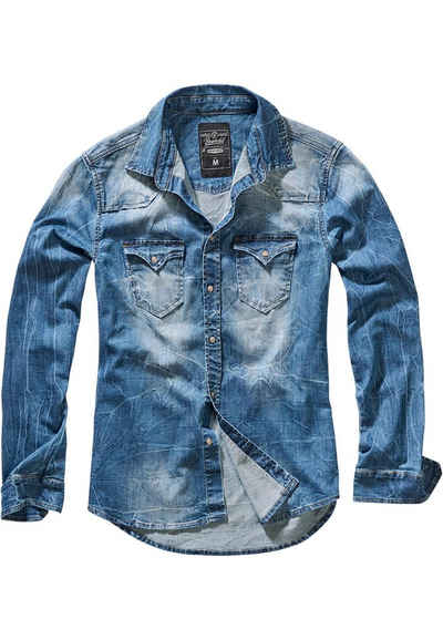 Brandit Langarmhemd Herren Riley Denim Shirt (1-tlg)