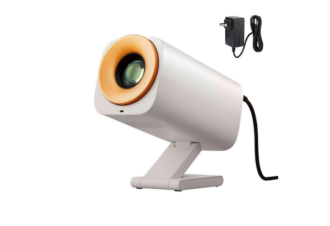 Blossom Tragbarer Projektor Beamer V16, 1080p, 4K, Android 13, WiFi 6, BT 5.0 Beamer (8000 lm, 15–150 Zoll Projektor, 8000 Lumen LED, Faltbarer, für Indoor Outdoor)