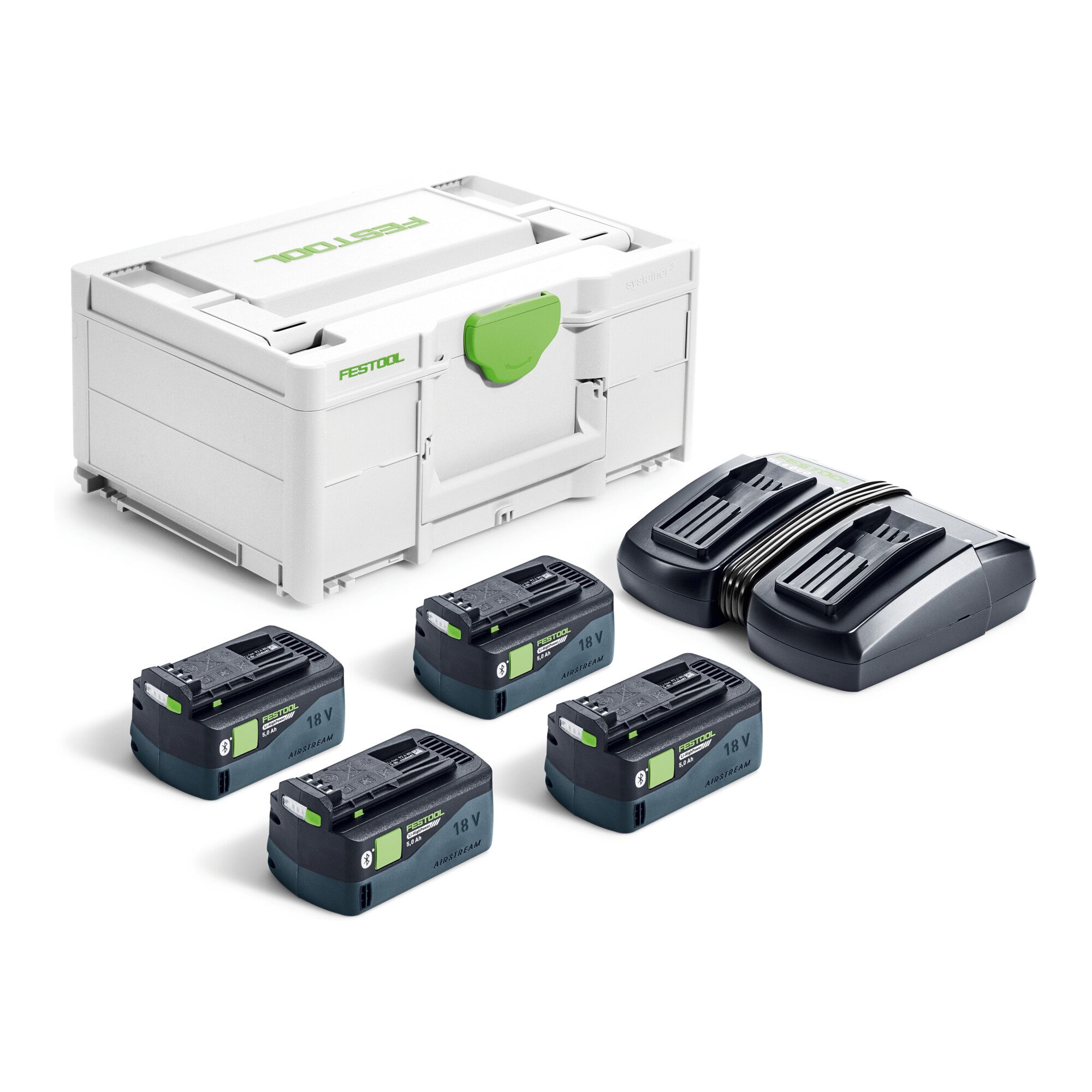 FESTOOL Festool Energie-Set SYS 18V 4xHP5,0 TCL6DUO Akkupacks