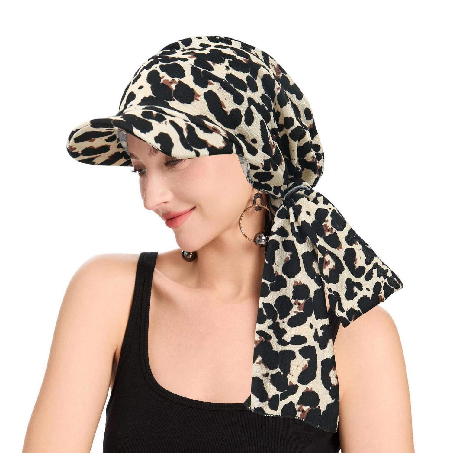 LuxusKollektion Beanie Kopfbedeckung Chemo Damen Mütze Beanie Gebundenes Leopardenmuster