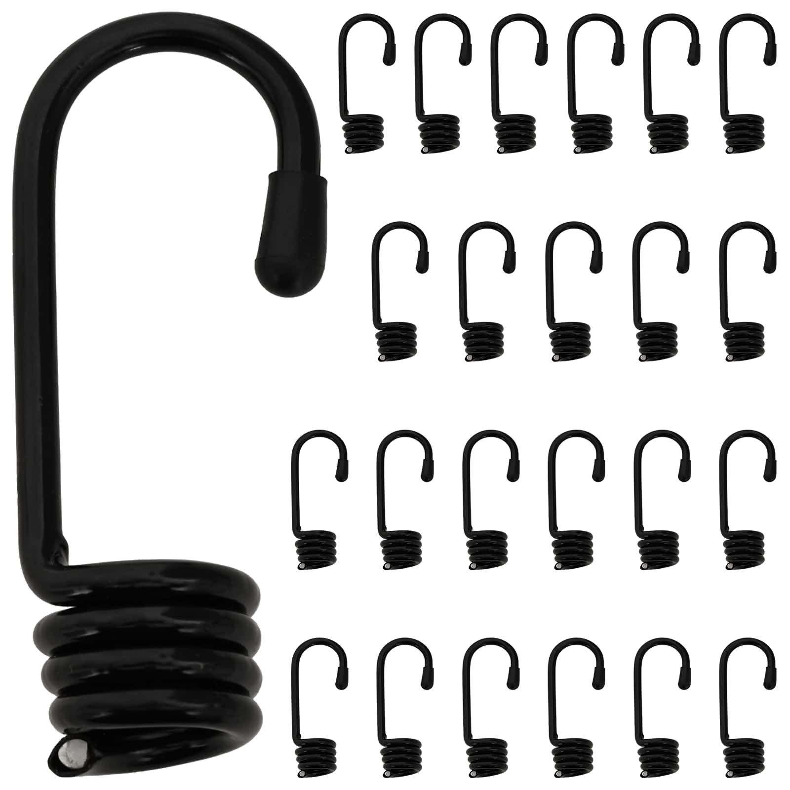vidaXL Zeltteppiche Haken 24 Stk. Schwarz 10 mm x 5 cm Stahl