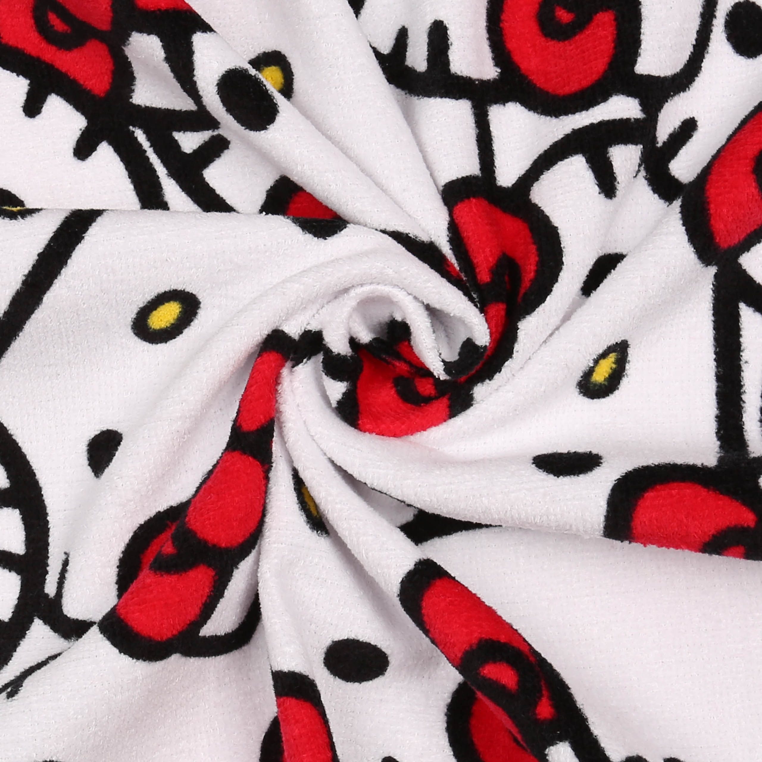 Sarcia.eu Badetuch Hello Kitty weißes Strand- und Badetuch aus Baumwolle, 70 x 140 cm