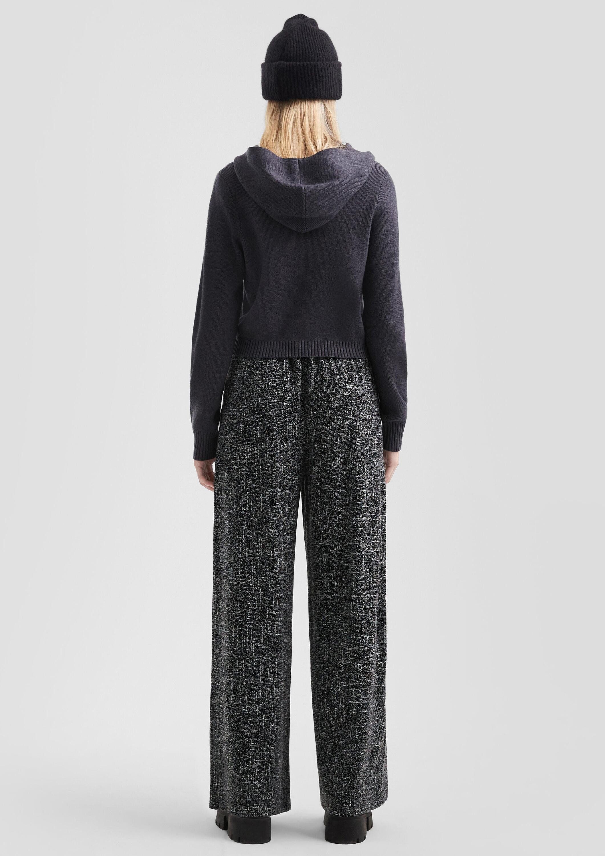 QS Longpullover Strickpullover Gestrickter Hoodie