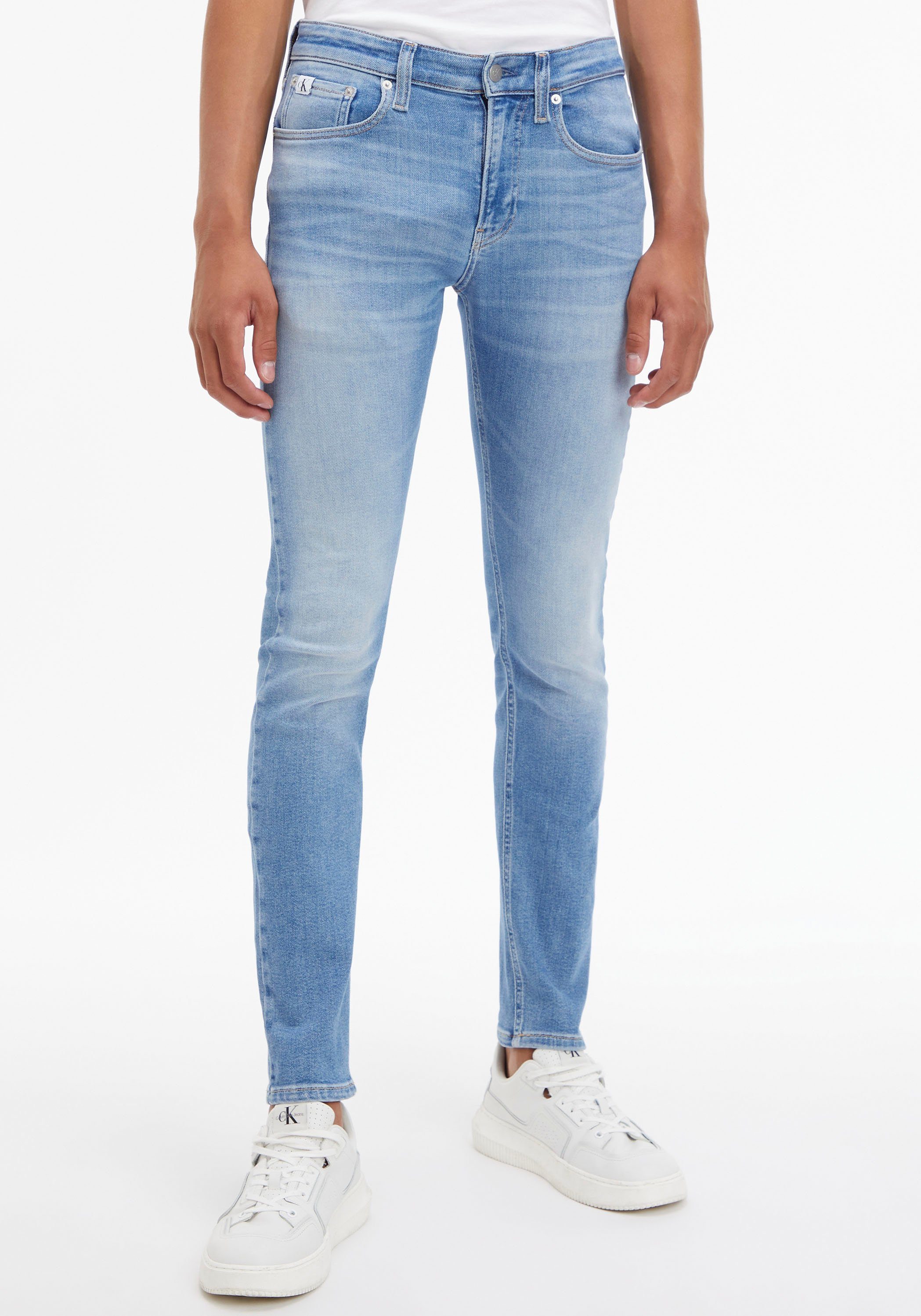 【berühmt】 Calvin Klein Jeans Skinny-fit-Jeans Denim 5-Pocket-Stil Medium im