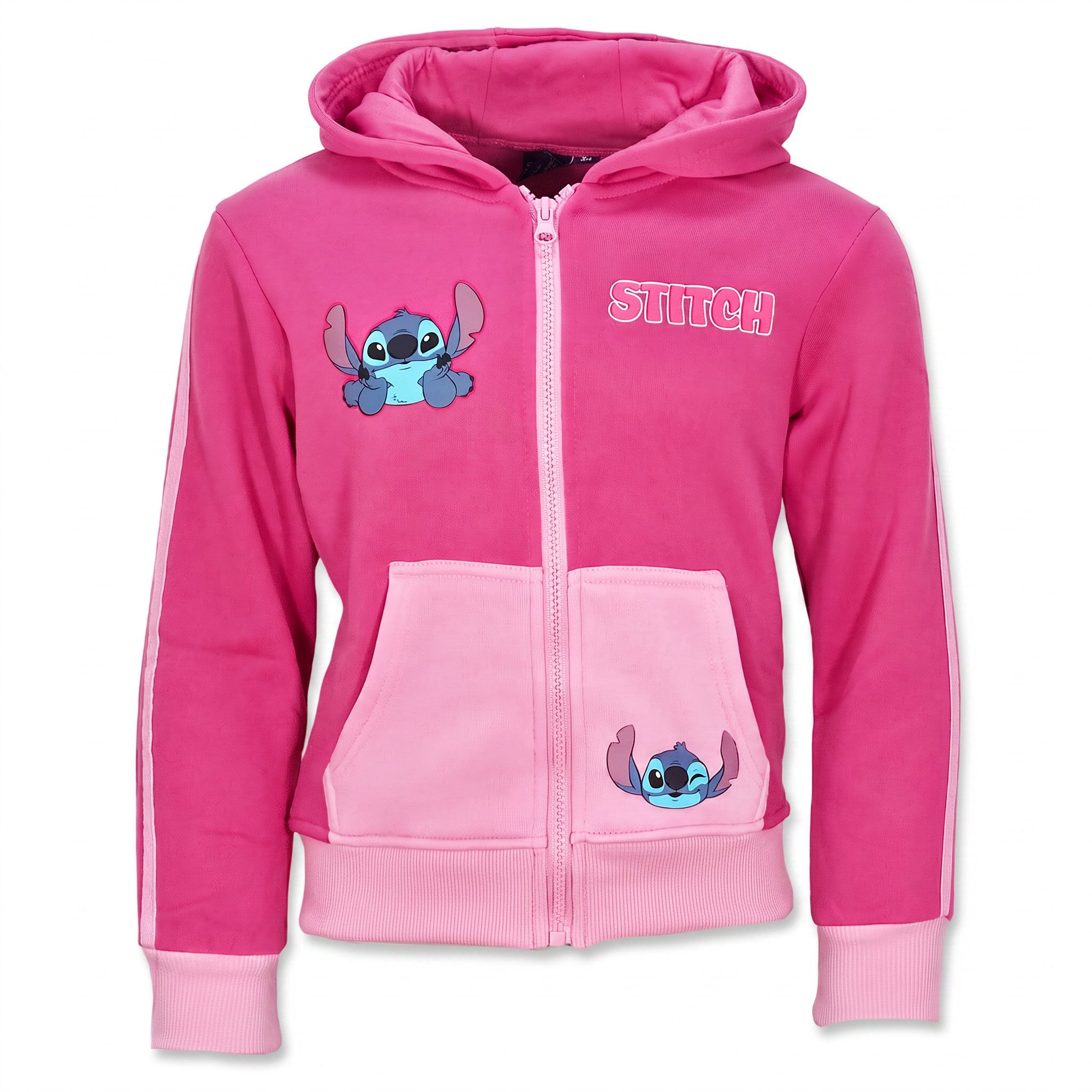 Disney Kapuzenpullover Disney Lilo u Stitch Mädchen Reißverschluss Hoodie Pullover Gr. 92 bis 128