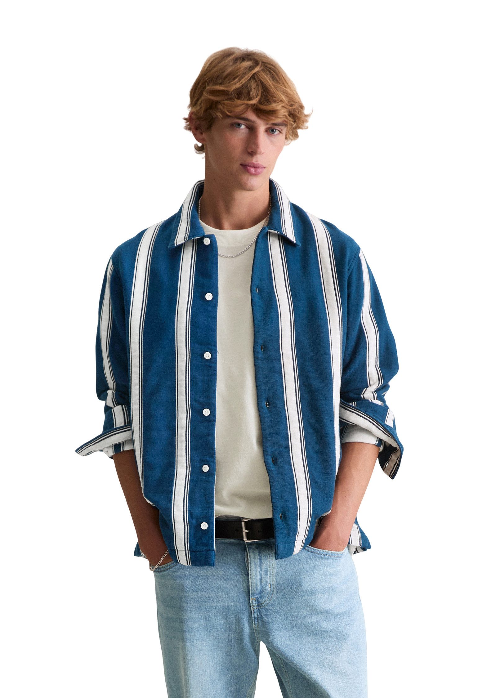 Marc O'Polo DENIM Kurzjacke mit vertikalen Streifen