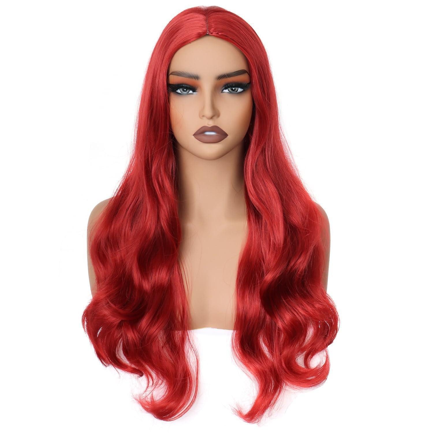 LuxusKollektion Kostüm-Perücke Perücke Damen Locken Synthetikhaar Kostüm Cosplay 65cm Rot
