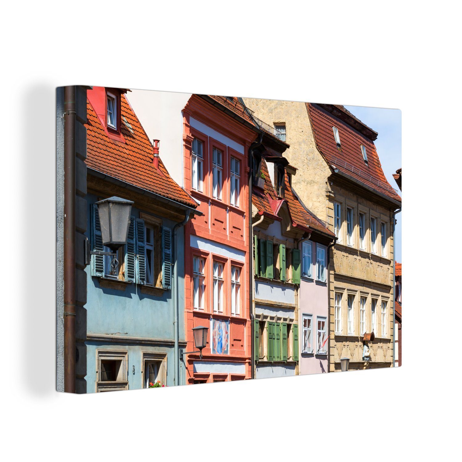 Leinwandbilder, Aufhängefertig, der Leinwandbild Bamberg, Gebäude (1 von OneMillionCanvasses® in historischen St), Wandbild 30x20 Wanddeko, Verschiedenfarbige cm Altstadt